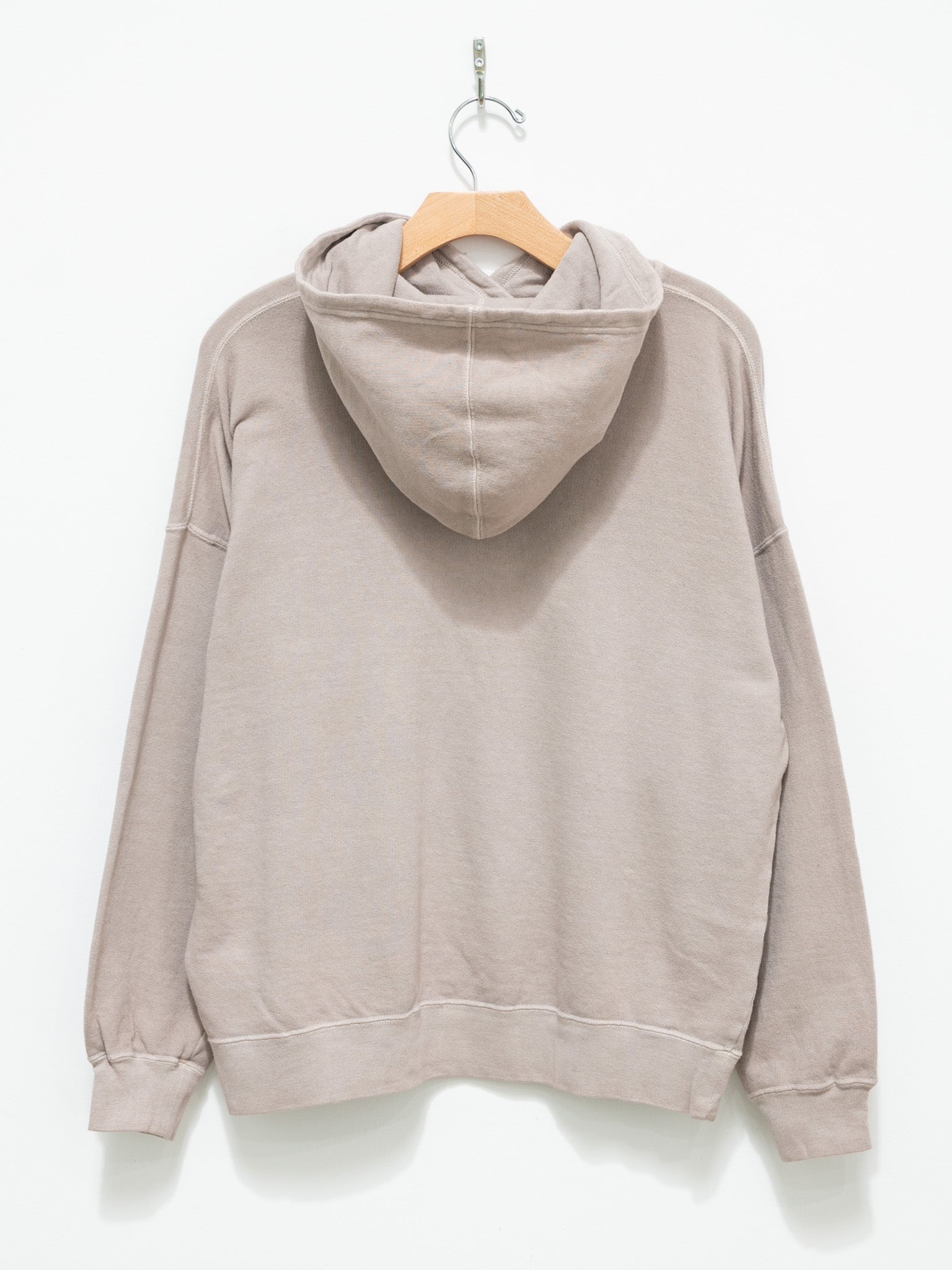 Namu Shop - Ichi Antiquites Pigment French Terry Hoodie Pullover - Beige
