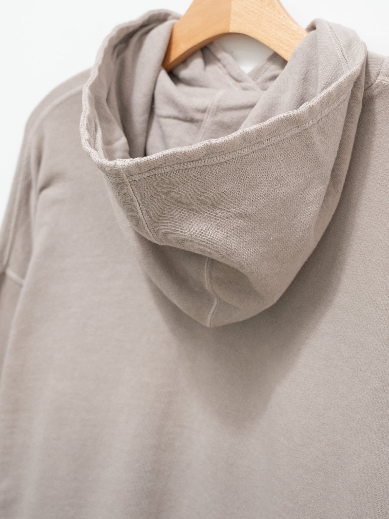 Namu Shop - Ichi Antiquites Pigment French Terry Hoodie Pullover - Beige