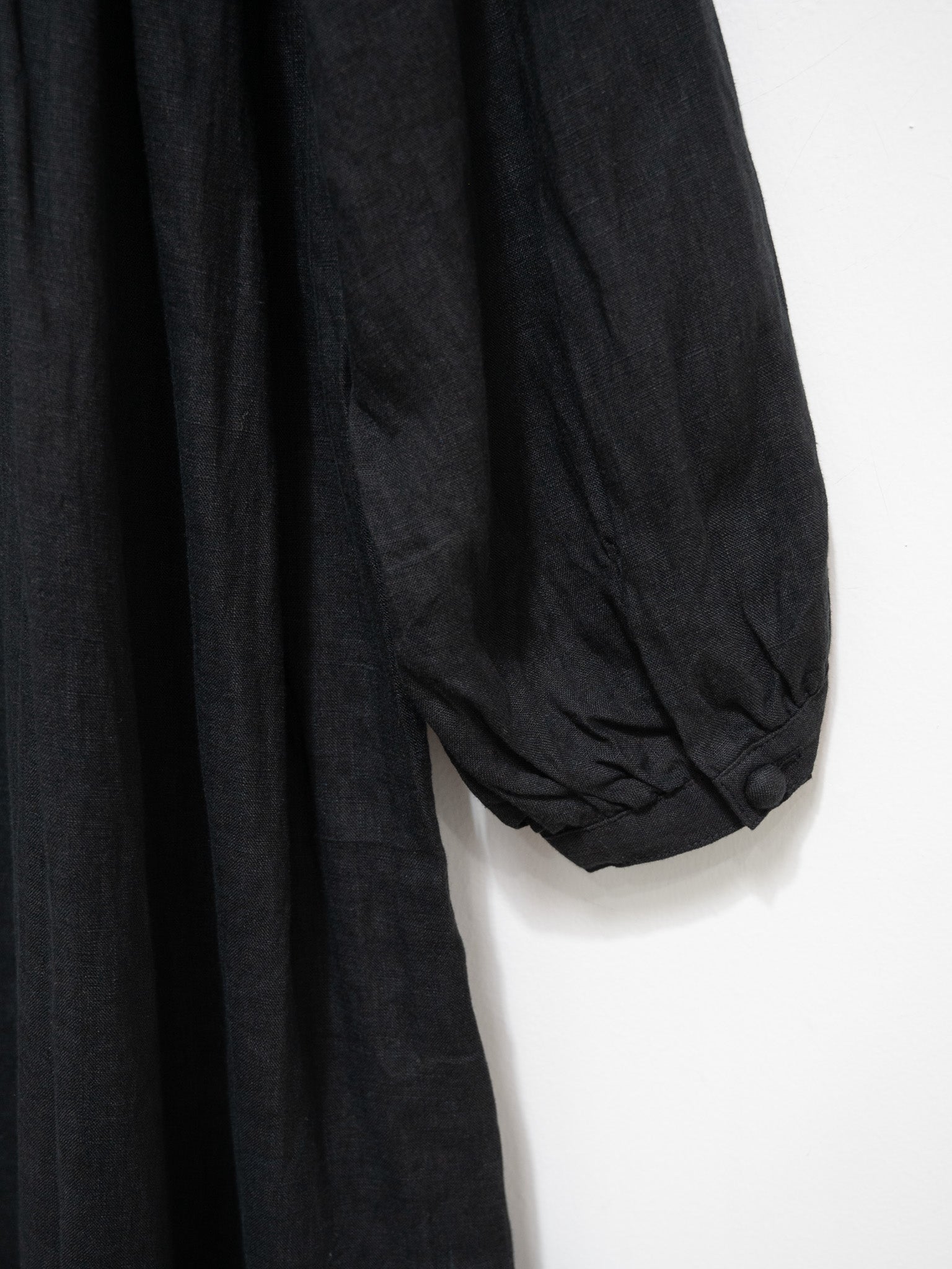 Namu Shop - Ichi Antiquites French Linen Dress - Black