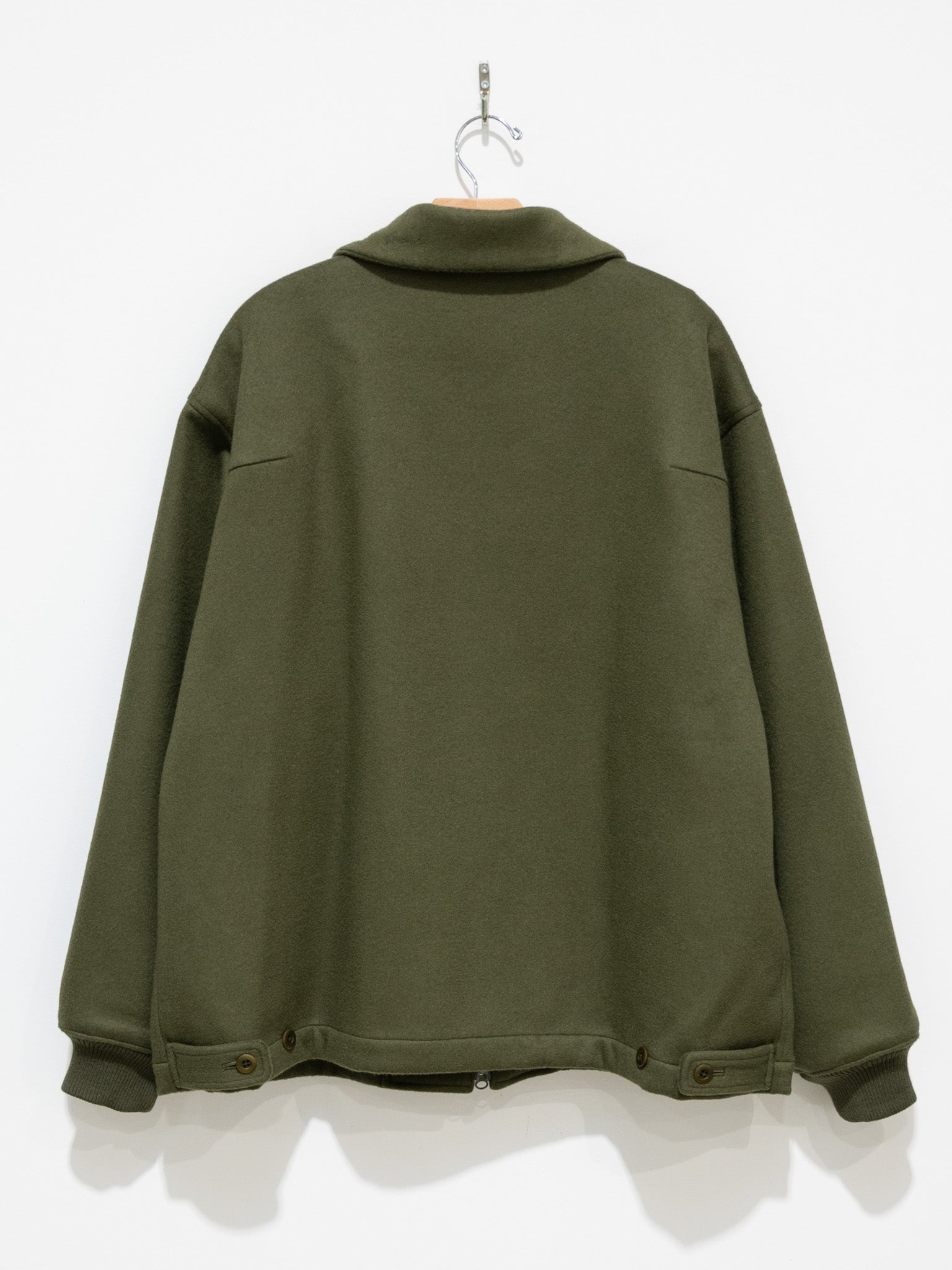 Namu Shop - ts(s) Beaver Finished Wool High Neck Jacket - Olive