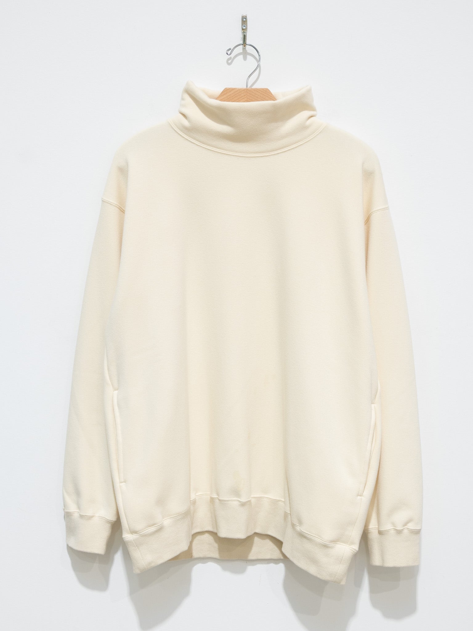 Namu Shop - ts(s) Back Brushed High Neck Sweatshirt - Natural