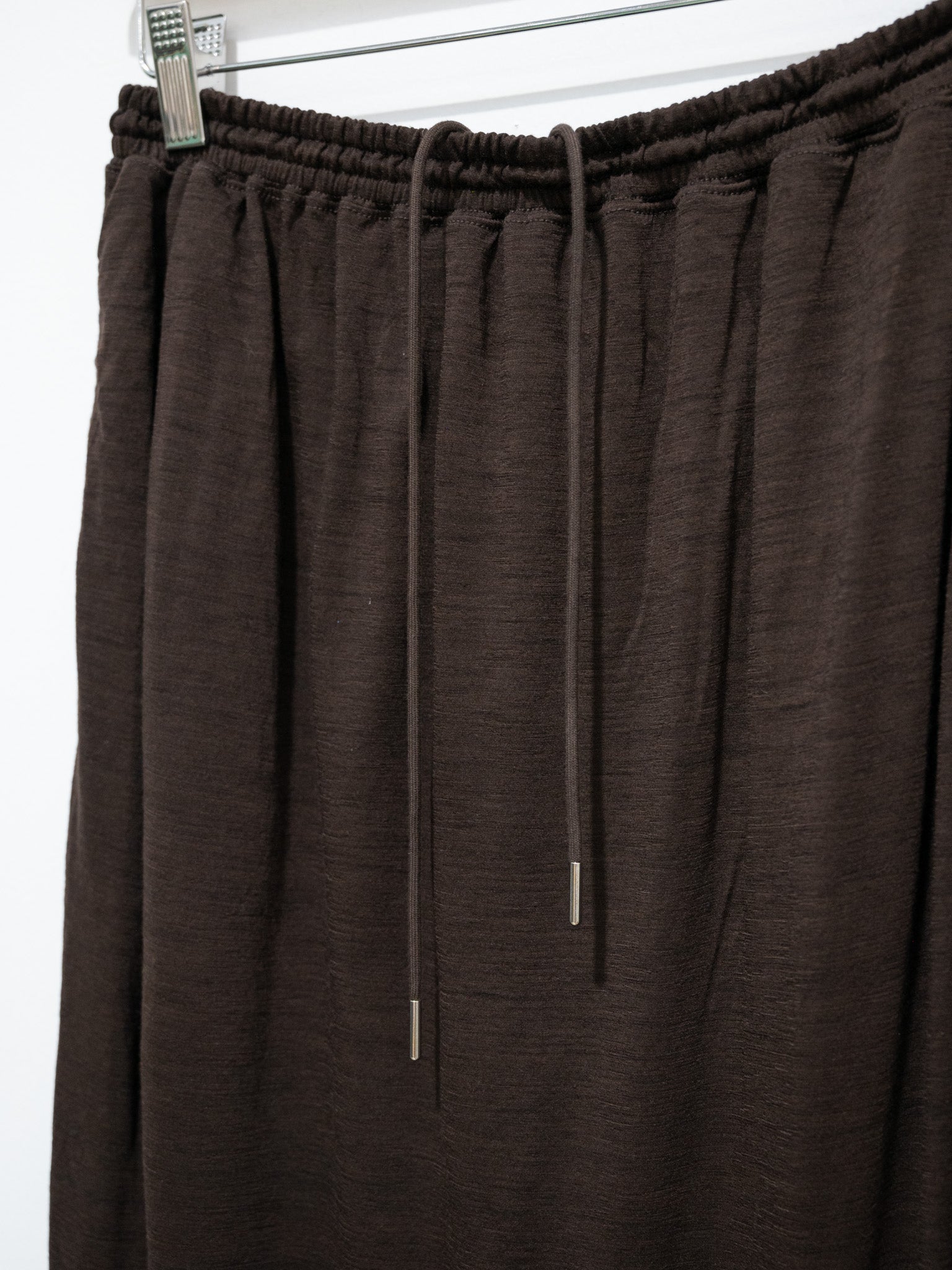 Namu Shop - Unfil Superfine Merino Plain Jersey Skirt - Dark Brown