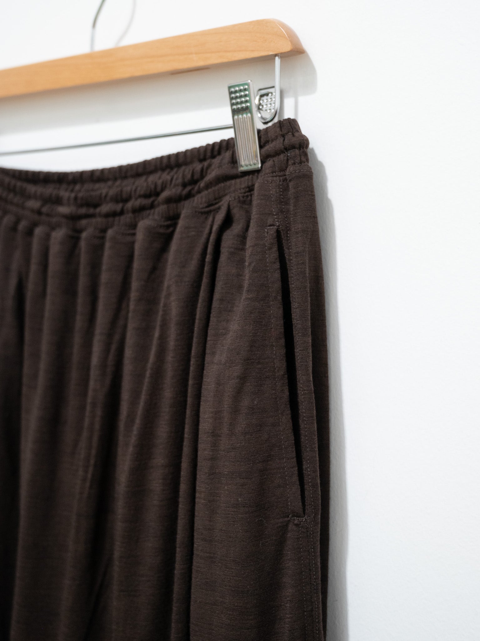 Namu Shop - Unfil Superfine Merino Plain Jersey Skirt - Dark Brown