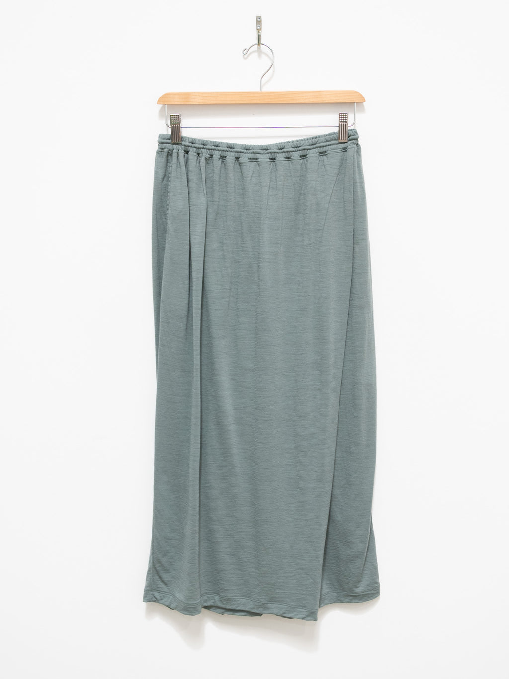 Namu Shop - Unfil Superfine Merino Plain Jersey Skirt - Patina Green