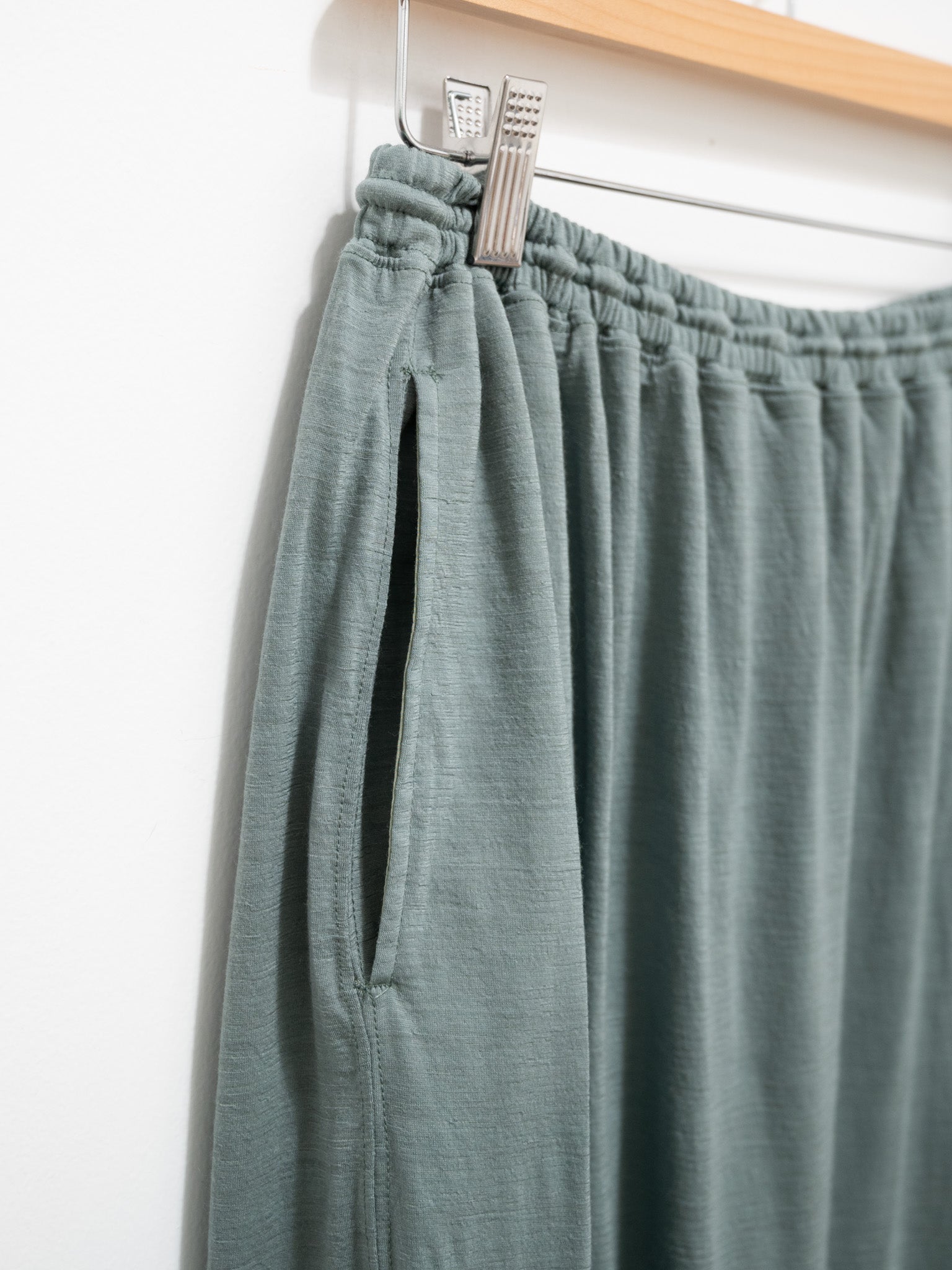 Namu Shop - Unfil Superfine Merino Plain Jersey Skirt - Patina Green