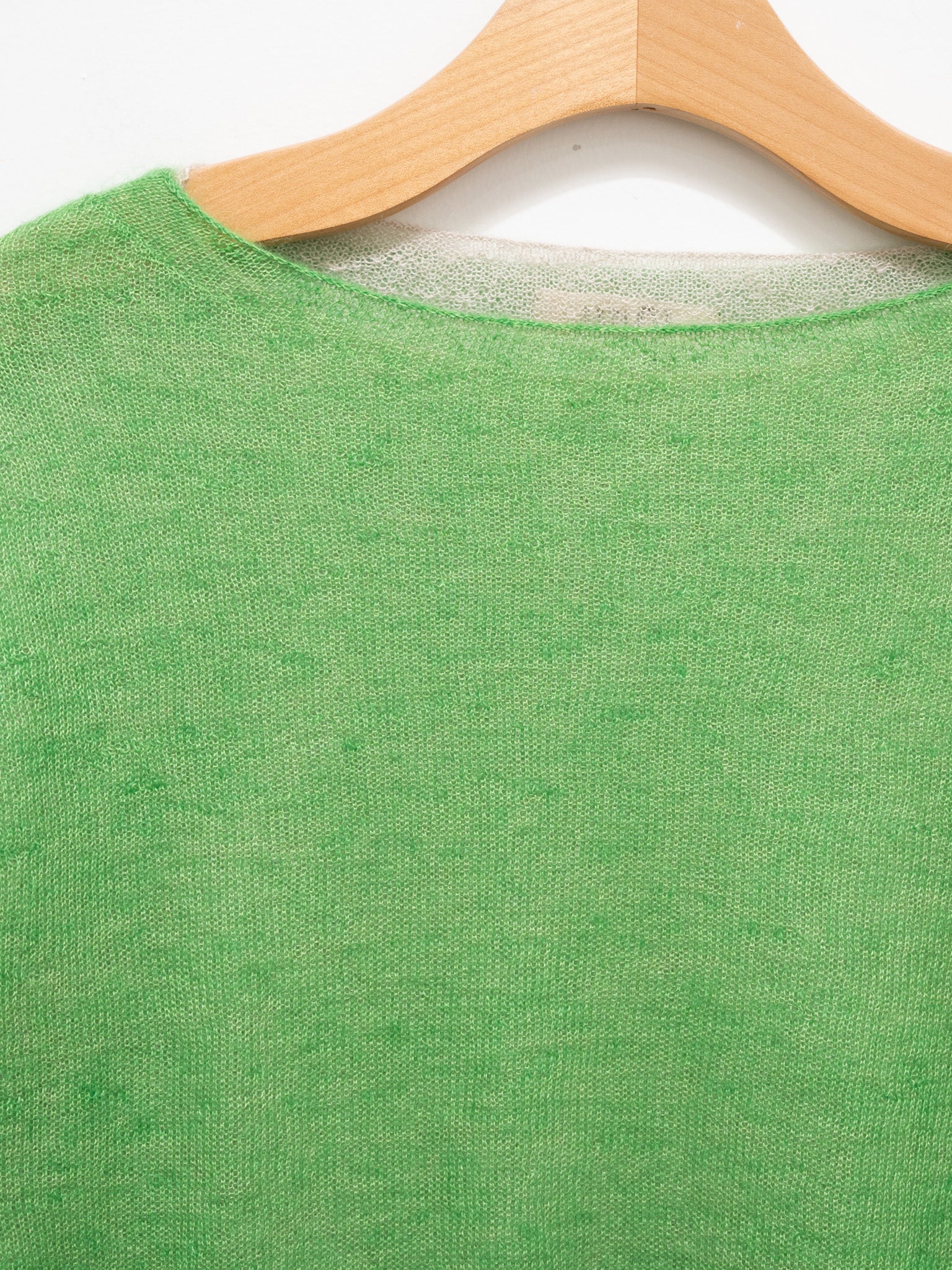 Namu Shop - Unfil Extrakid Mohair and Silk Layered Sweater - Greige x Green