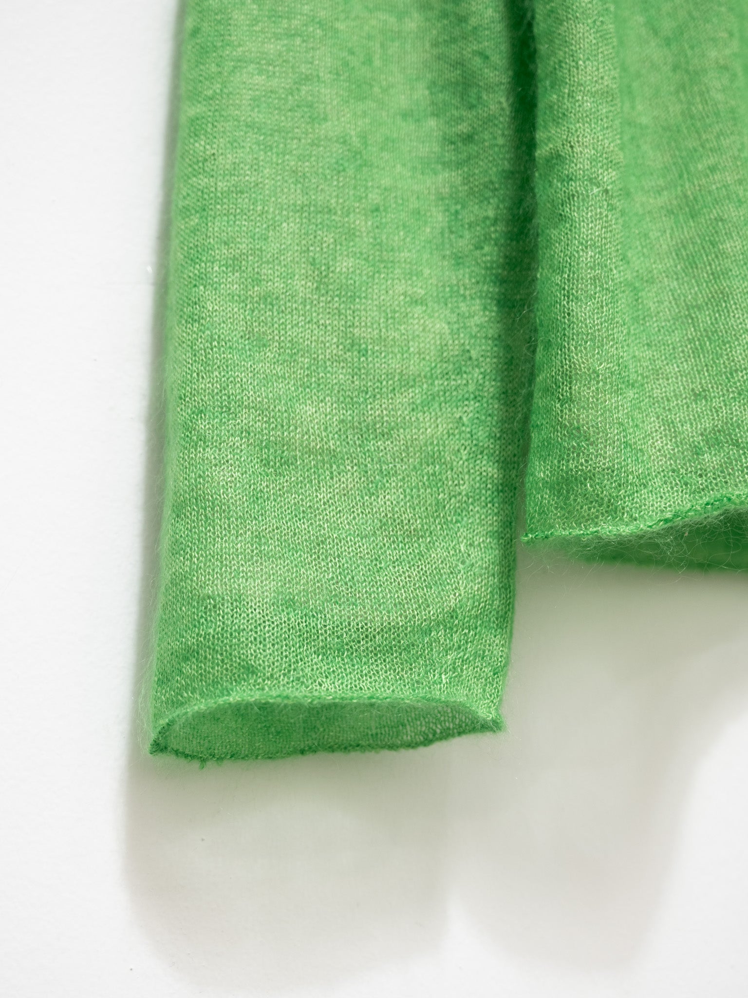 Namu Shop - Unfil Extrakid Mohair and Silk Layered Sweater - Greige x Green
