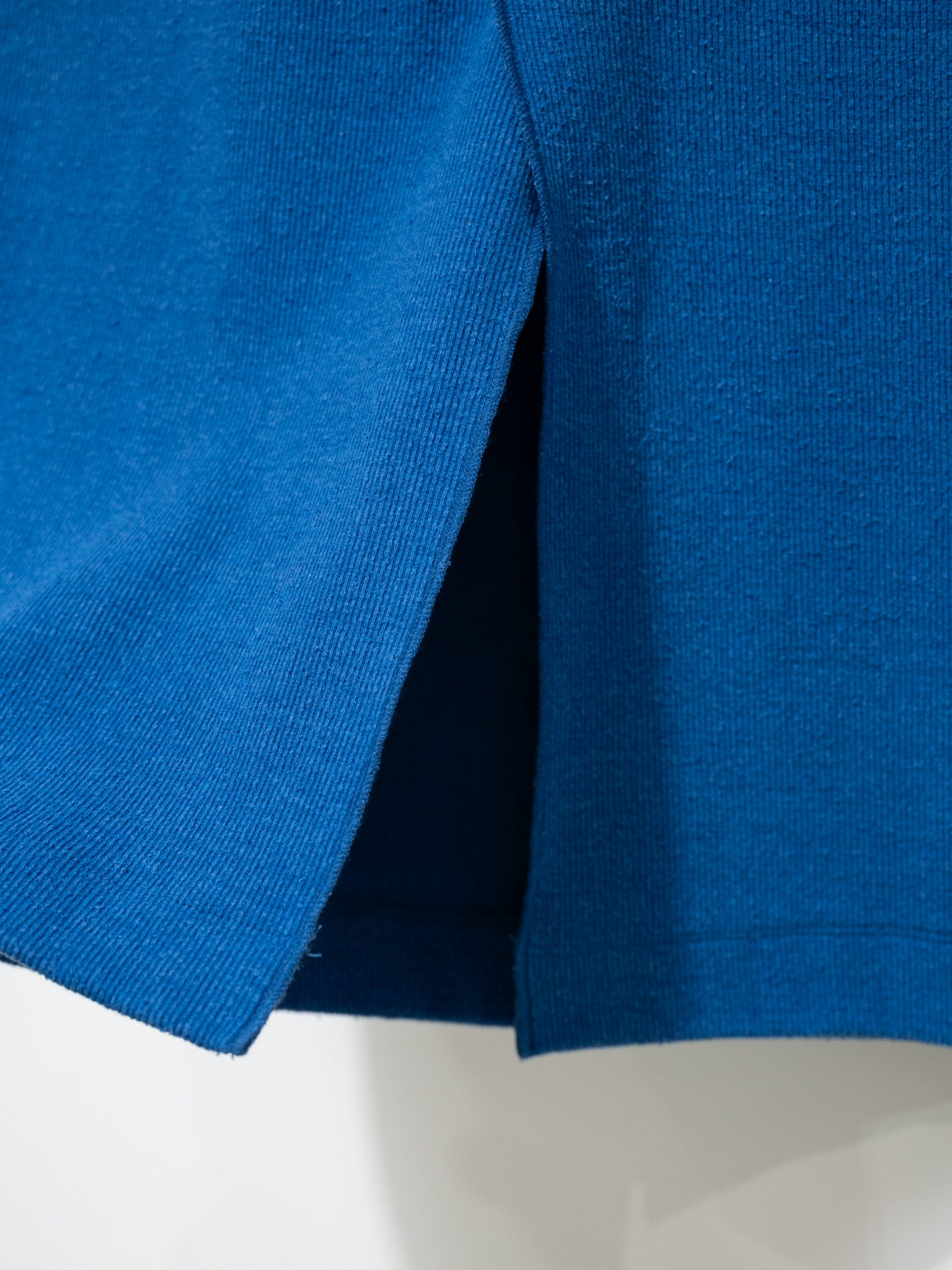 Namu Shop - Unfil Raw Silk Ribbed Jersey Pencil Skirt - Blue