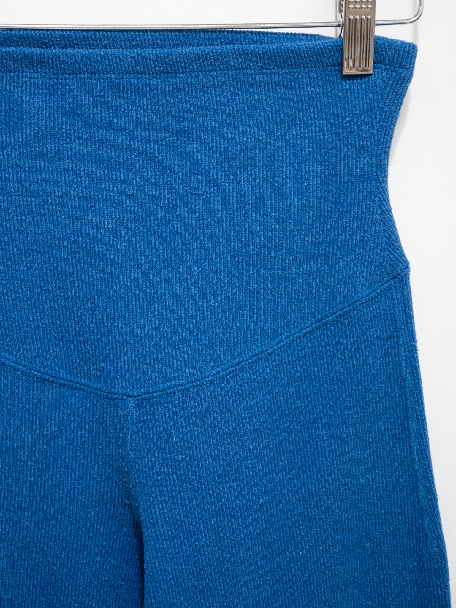 Namu Shop - Unfil Raw Silk Ribbed Jersey Skinny Pants - Blue
