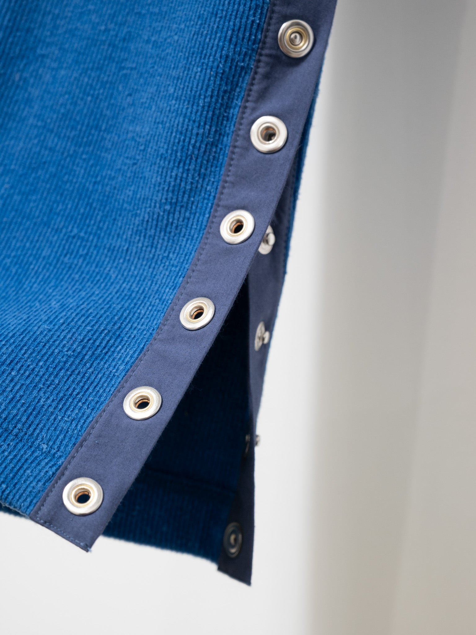 Namu Shop - Unfil Raw Silk Ribbed Jersey Skinny Pants - Blue