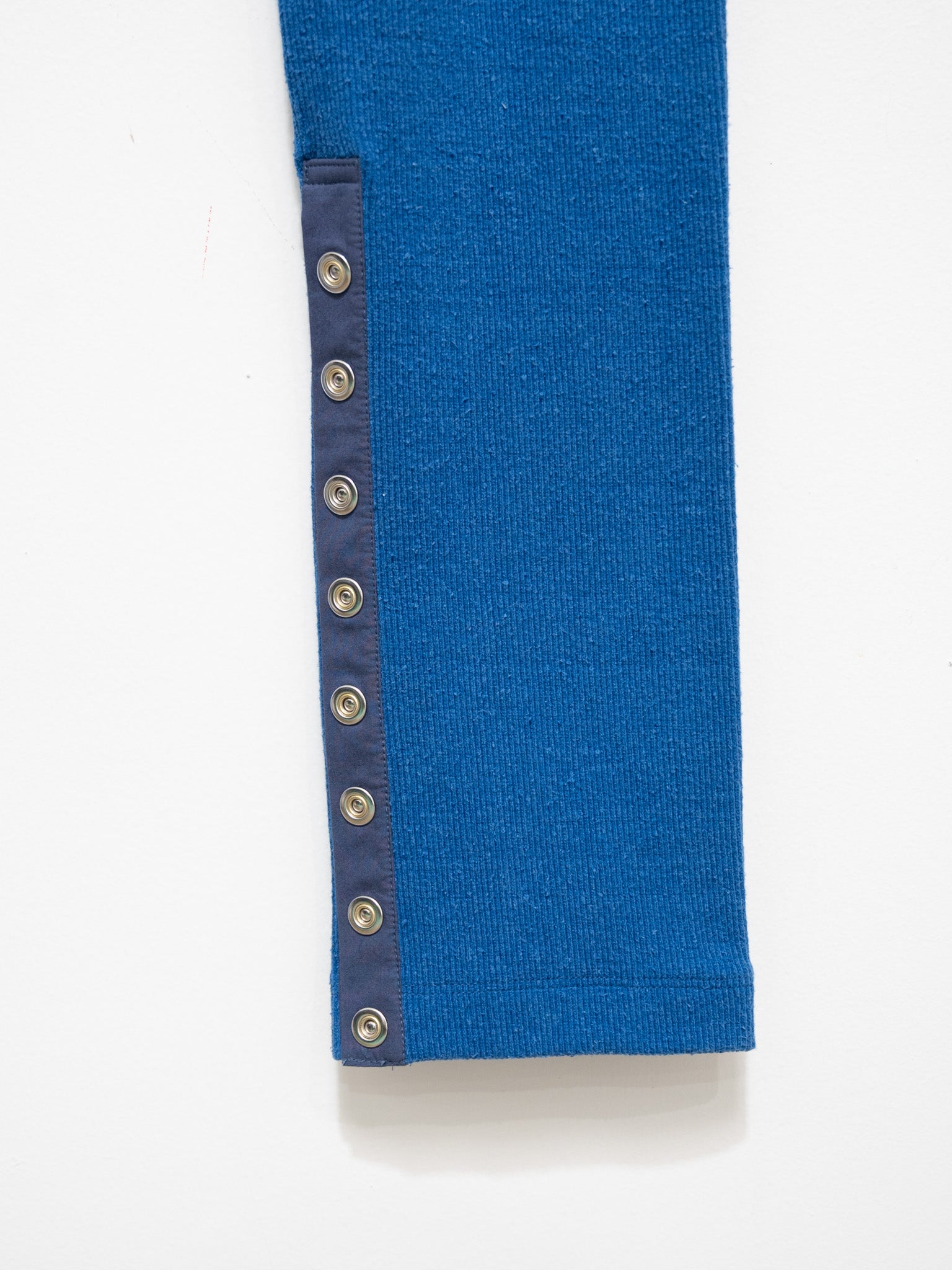 Namu Shop - Unfil Raw Silk Ribbed Jersey Skinny Pants - Blue
