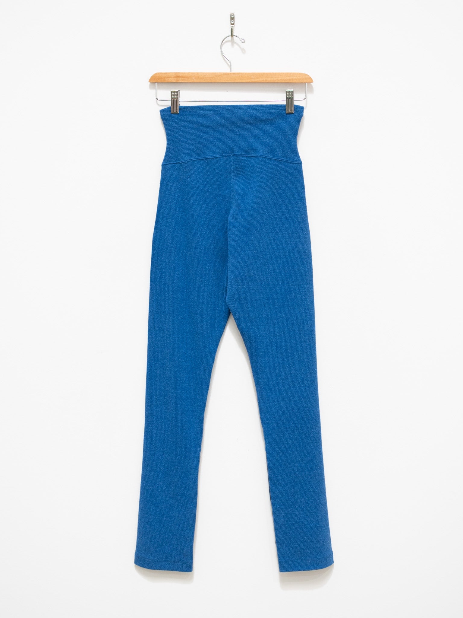 Namu Shop - Unfil Raw Silk Ribbed Jersey Skinny Pants - Blue