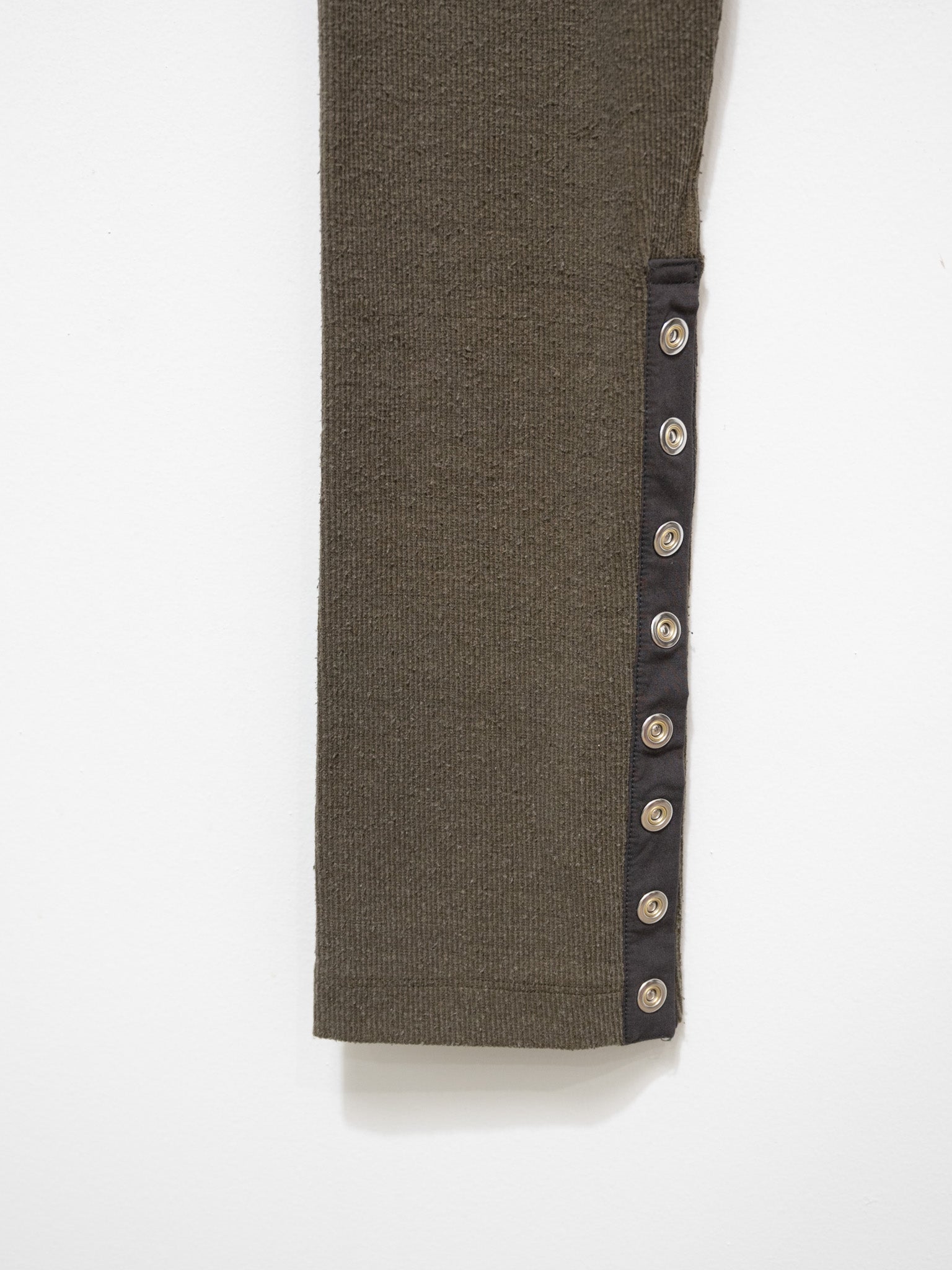 Namu Shop - Unfil Raw Silk Ribbed Jersey Skinny Pants - Dark Taupe