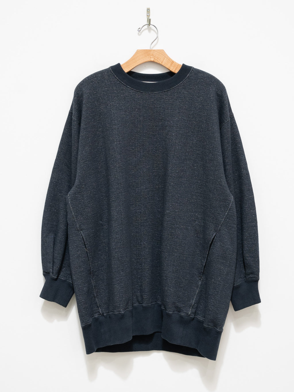 Namu Shop - Unfil Vintage Cotton Fleece Oversized Sweatshirt - Petrol Blue