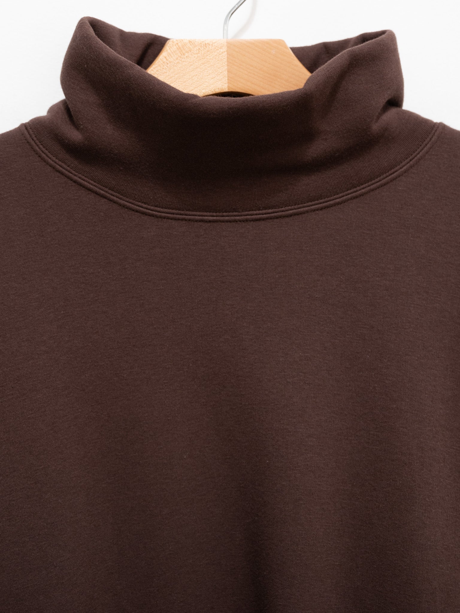 Namu Shop - ts(s) Back Brushed High Neck Sweatshirt - Brown