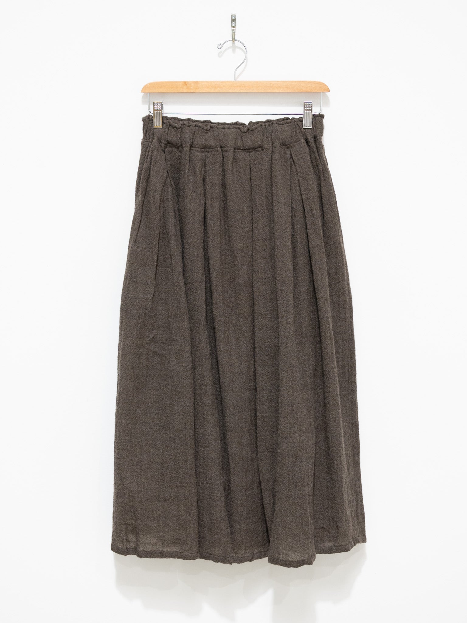 Namu Shop - ICHI Wool Skirt - Brown