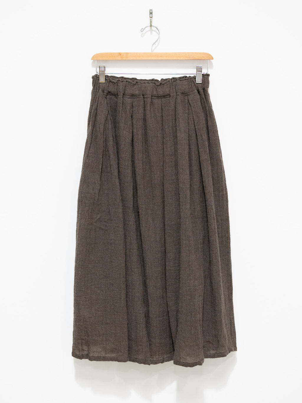 Namu Shop - ICHI Wool Skirt - Brown