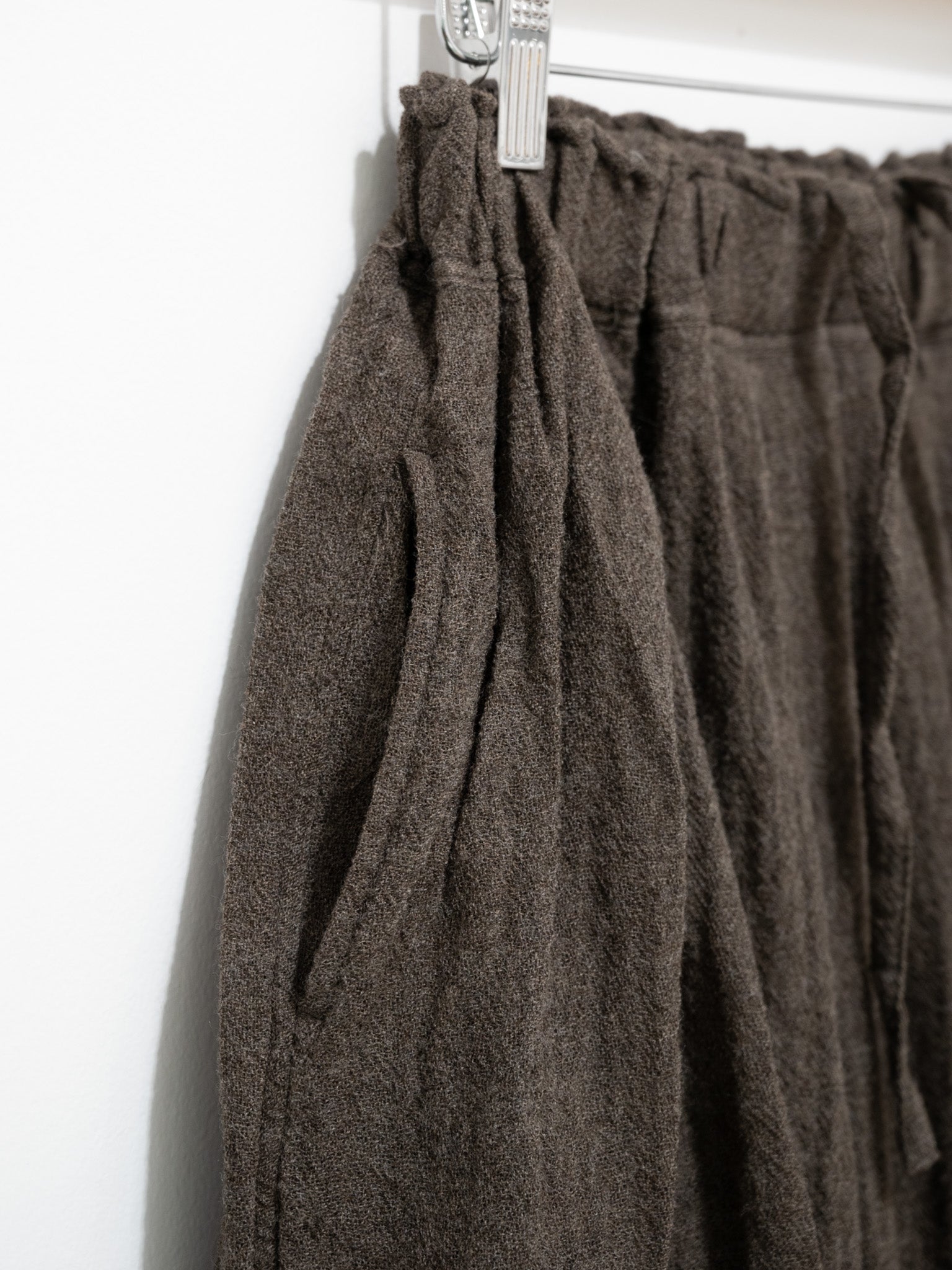 Namu Shop - ICHI Wool Skirt - Brown