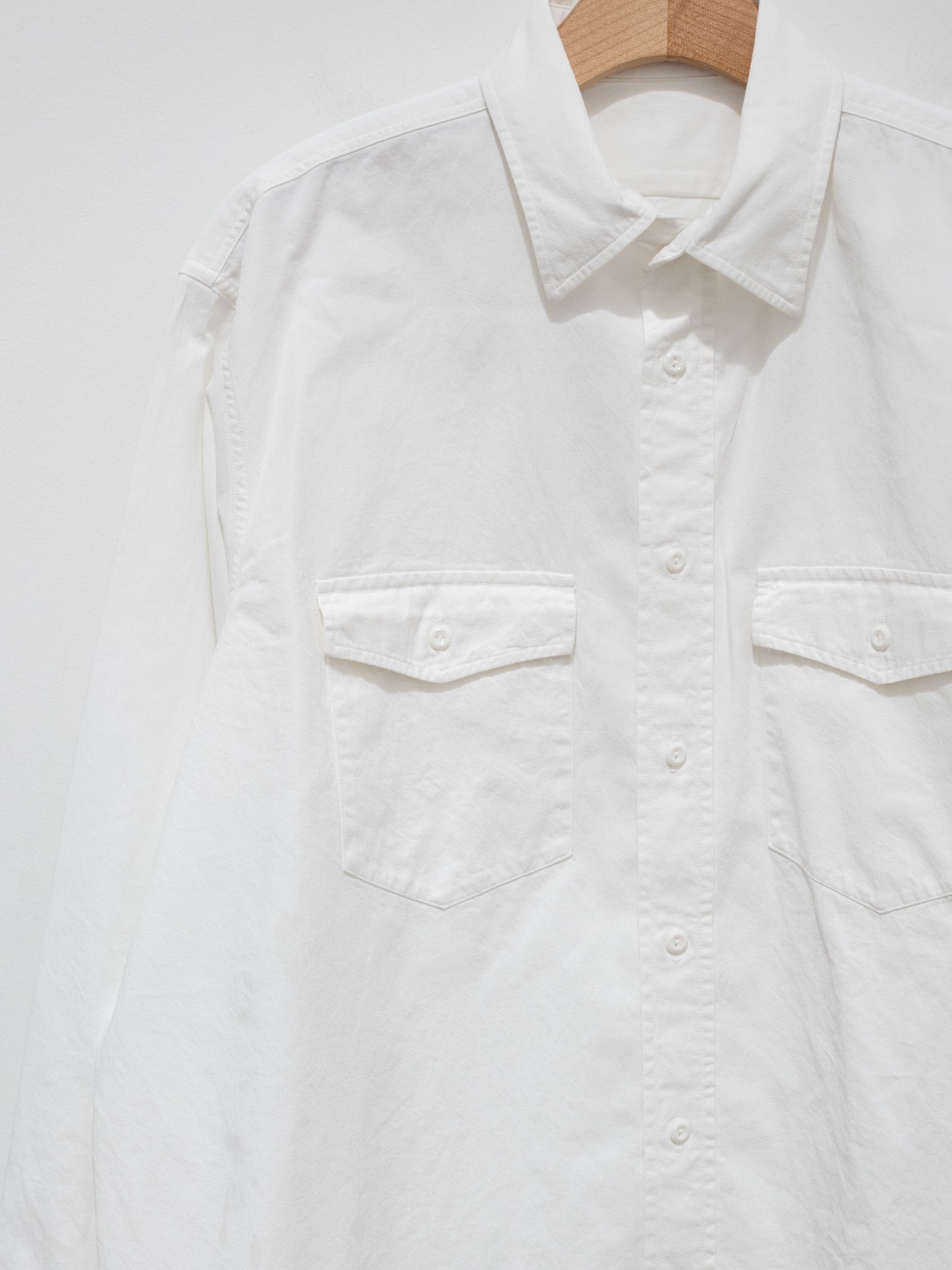 Namu Shop - Y Organic Cotton High Density Satin Shirt - White