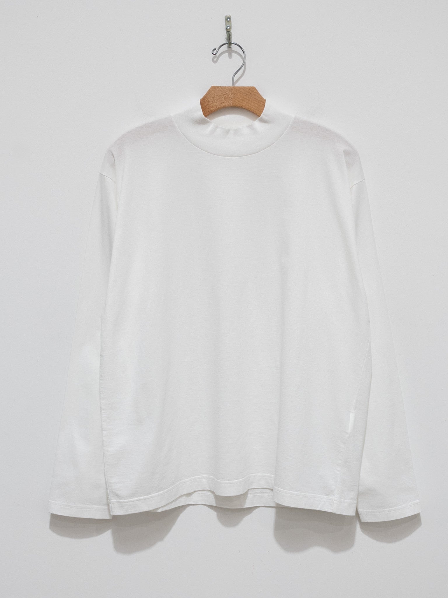 Namu Shop - Y Organic Cotton Jersey Mockneck L/S Tee - White