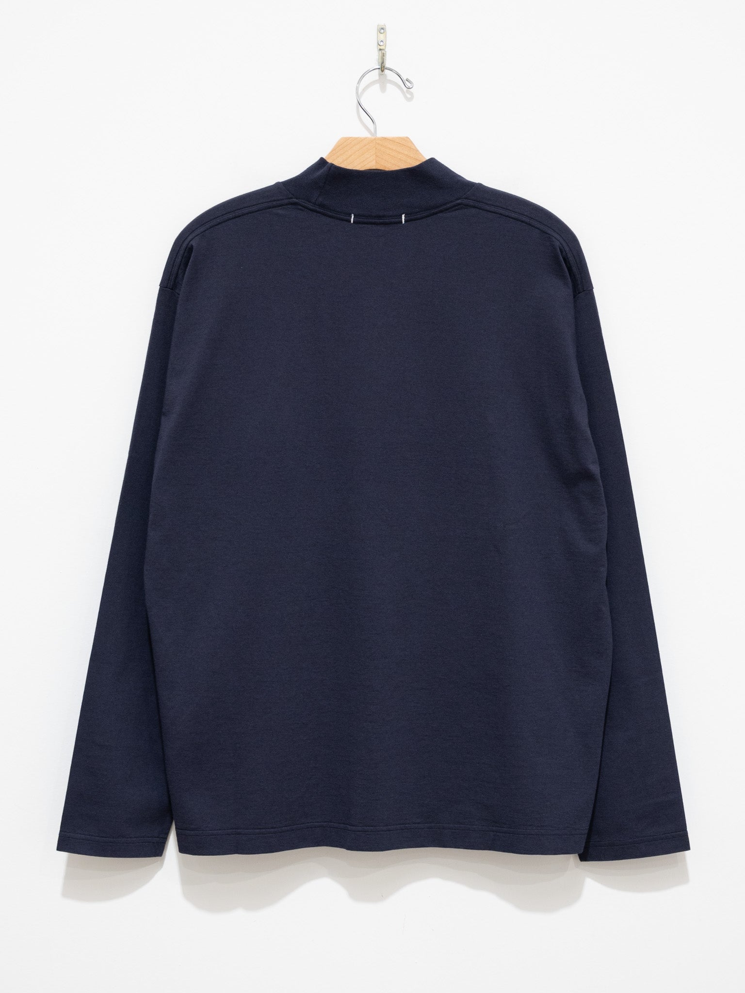 Namu Shop - Y Organic Cotton Jersey Mockneck L/S Tee - Navy