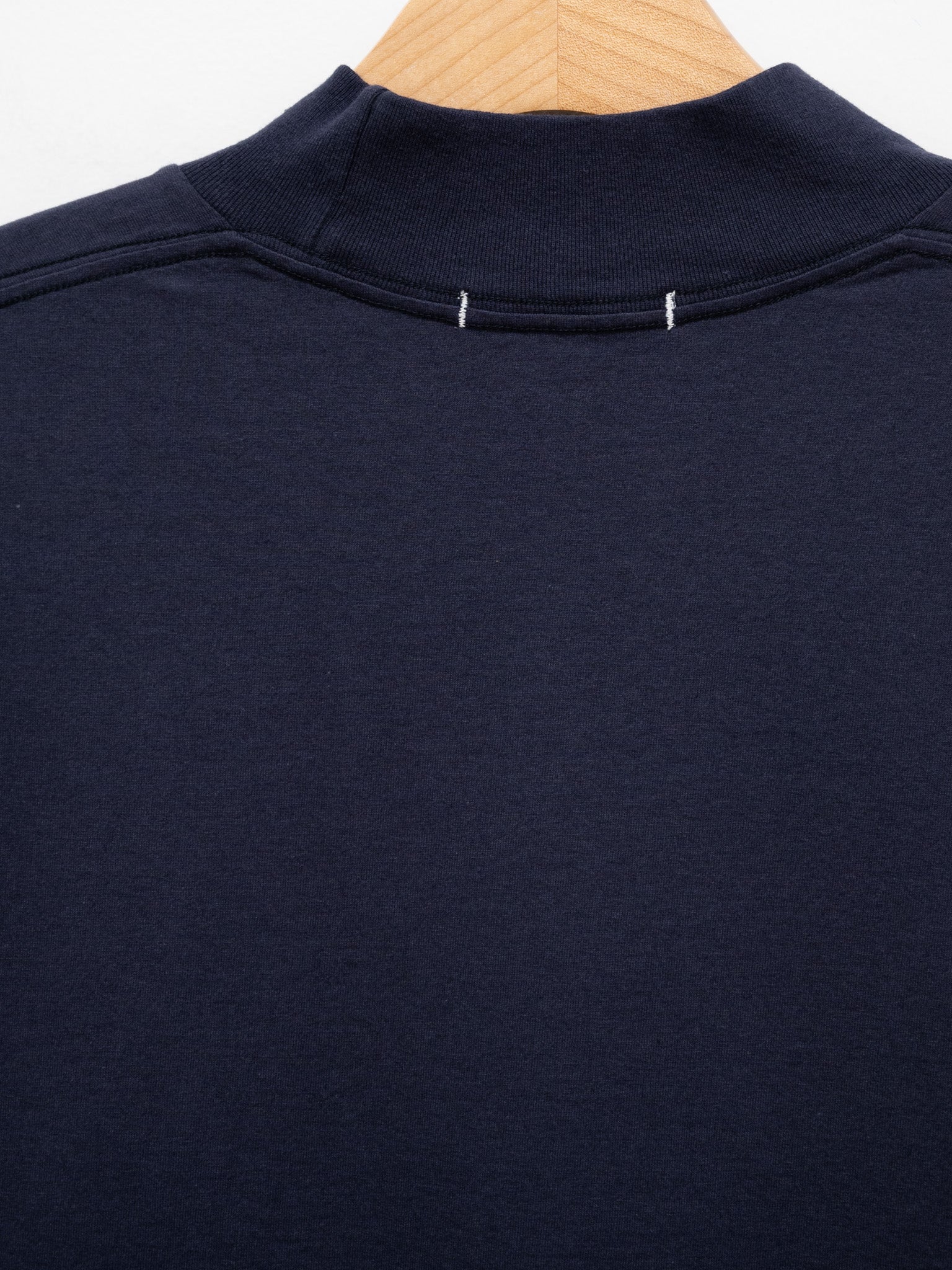 Namu Shop - Y Organic Cotton Jersey Mockneck L/S Tee - Navy