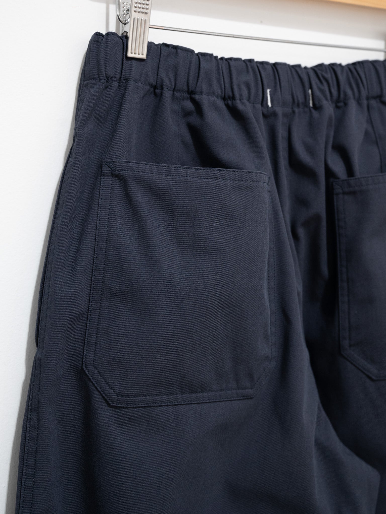 Namu Shop - Y Organic Cotton Recycle Poly Twill Tapered Easy Trousers - Navy