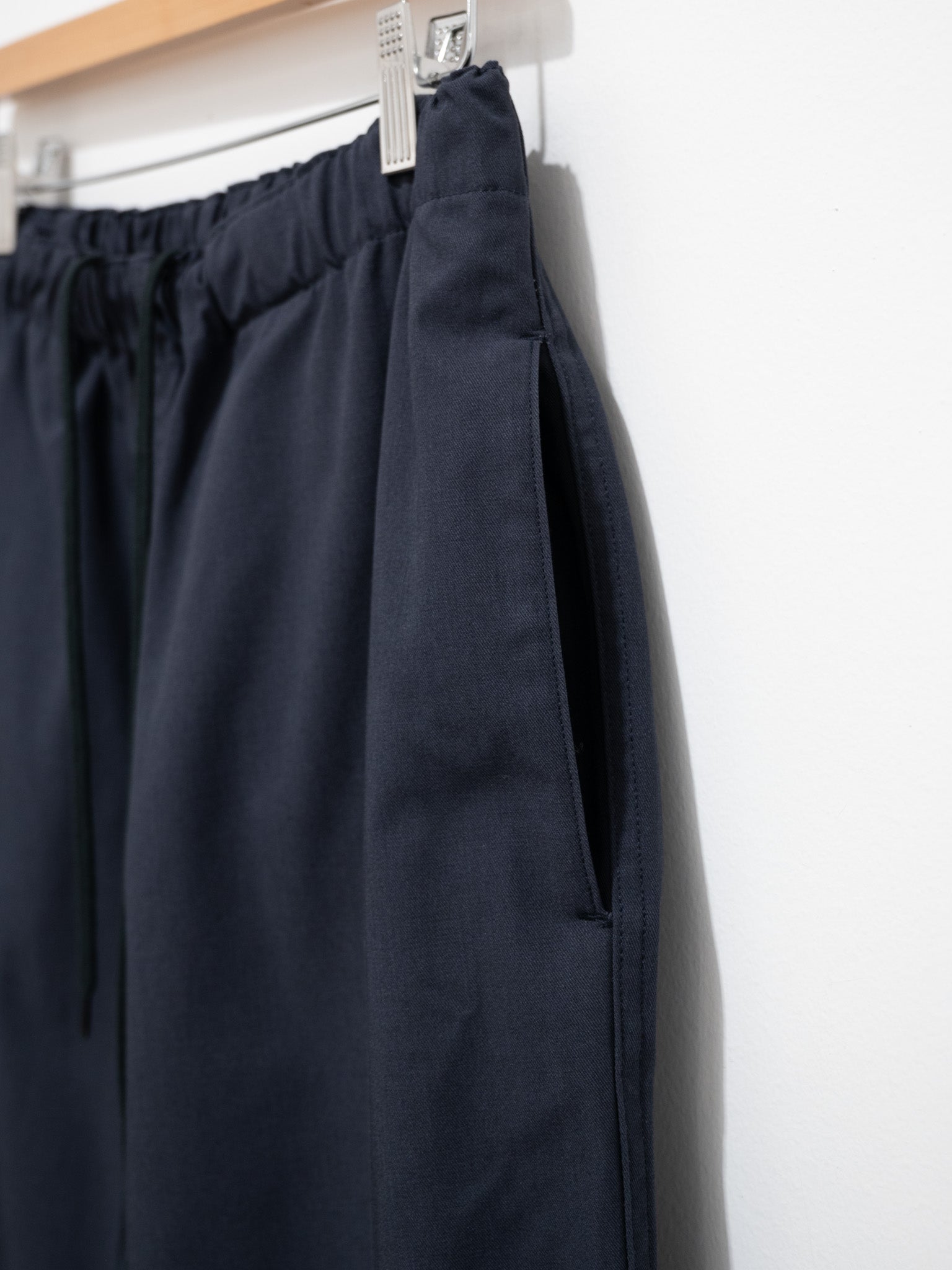 Namu Shop - Y Organic Cotton Recycle Poly Twill Tapered Easy Trousers - Navy