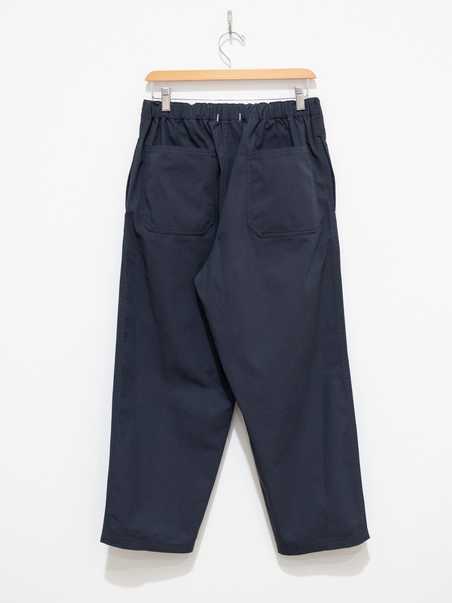 Namu Shop - Y Organic Cotton Recycle Poly Twill Tapered Easy Trousers - Navy