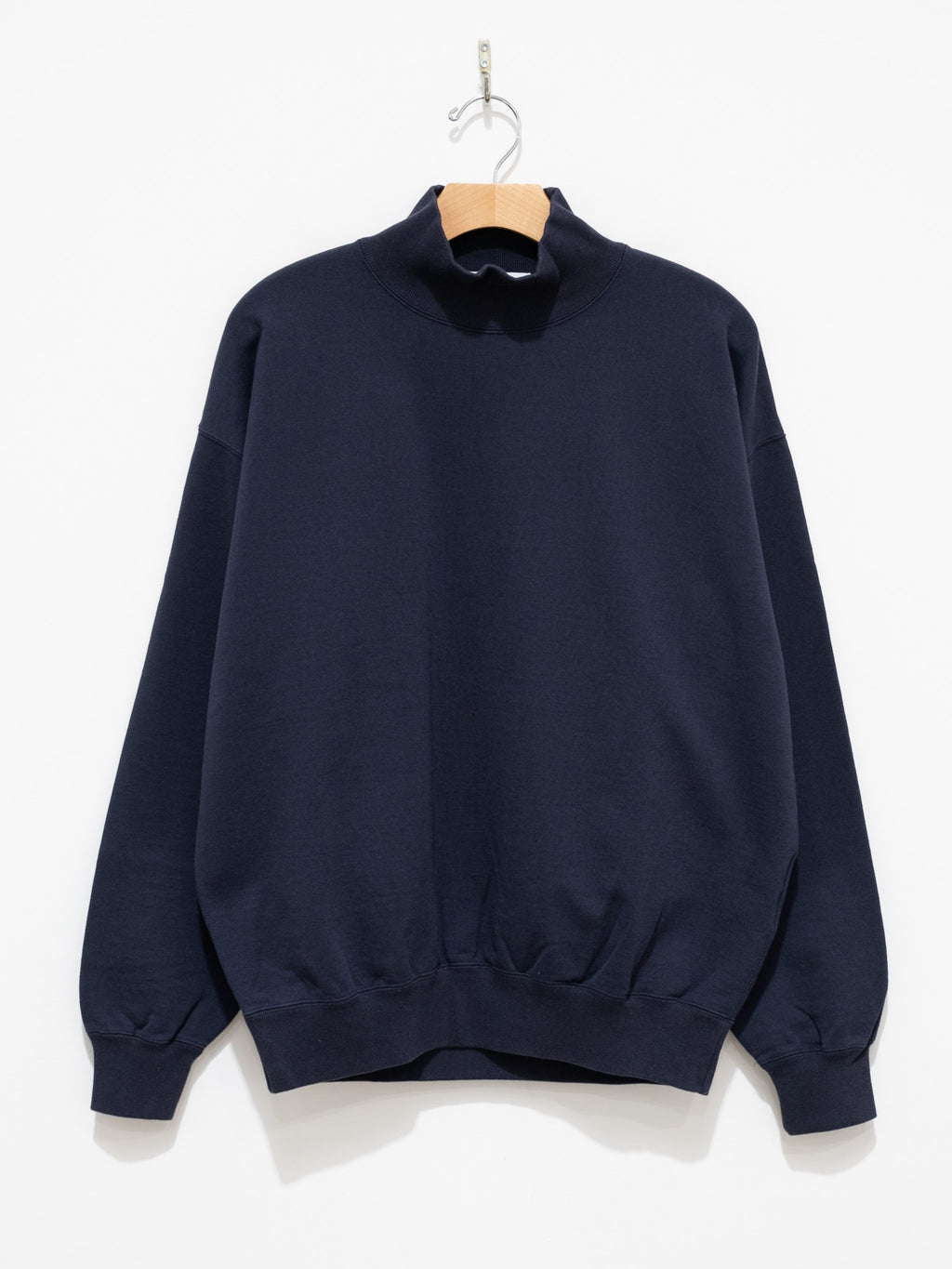 Namu Shop - Y Organic Cotton Blend Heavyweight Fleece Turtleneck - Navy