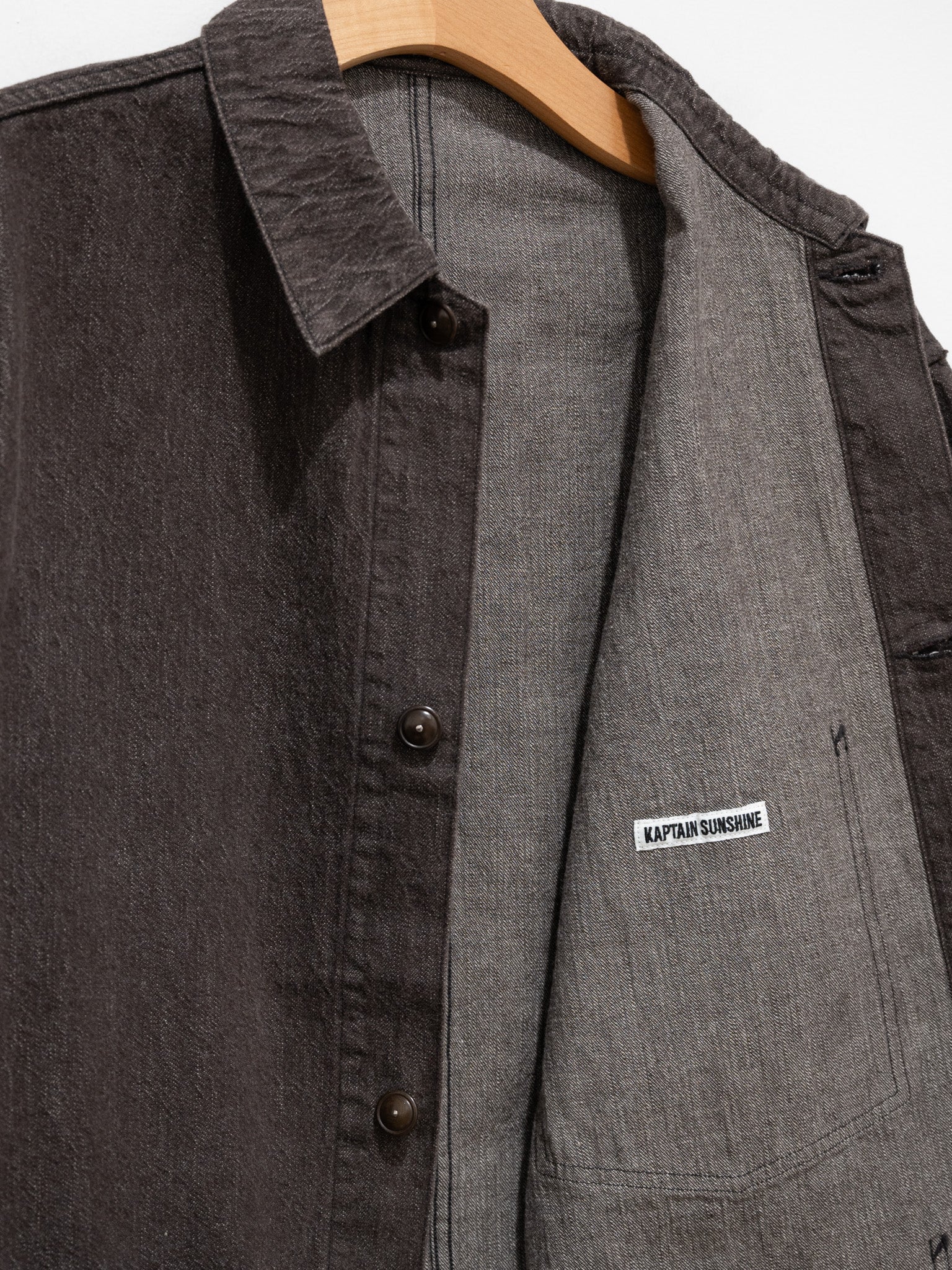 Namu Shop - Kaptain Sunshine Coverall Jacket - Brown Denim