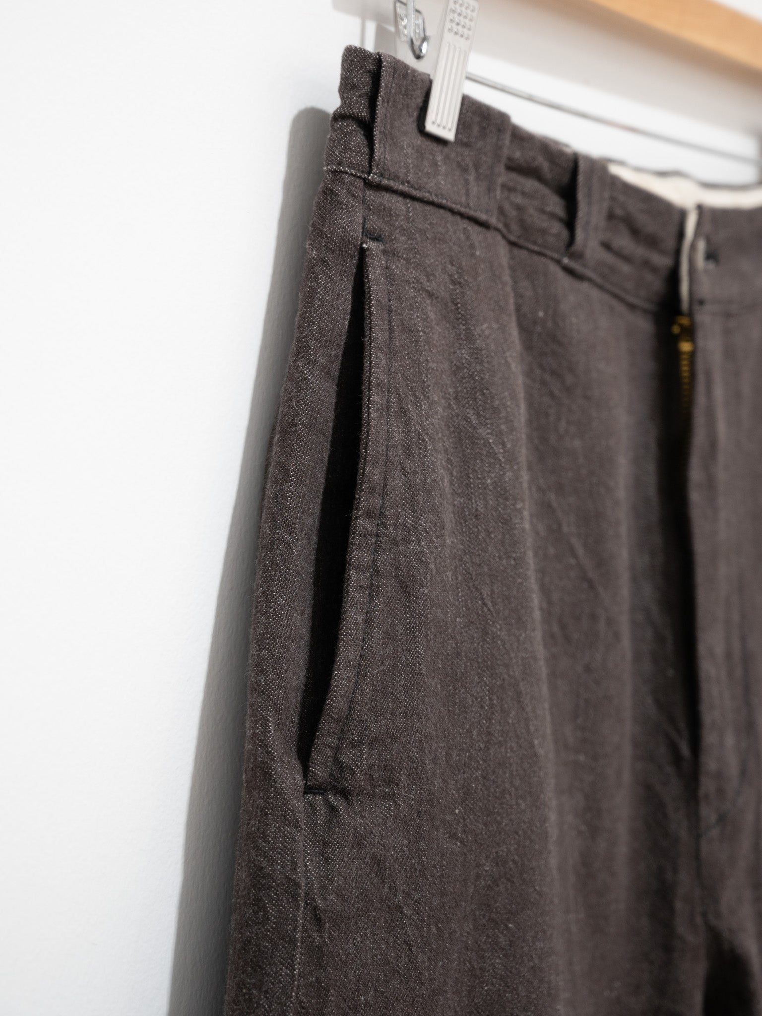 Namu Shop - Kaptain Sunshine Denim Trouser - Brown Vintage Wash