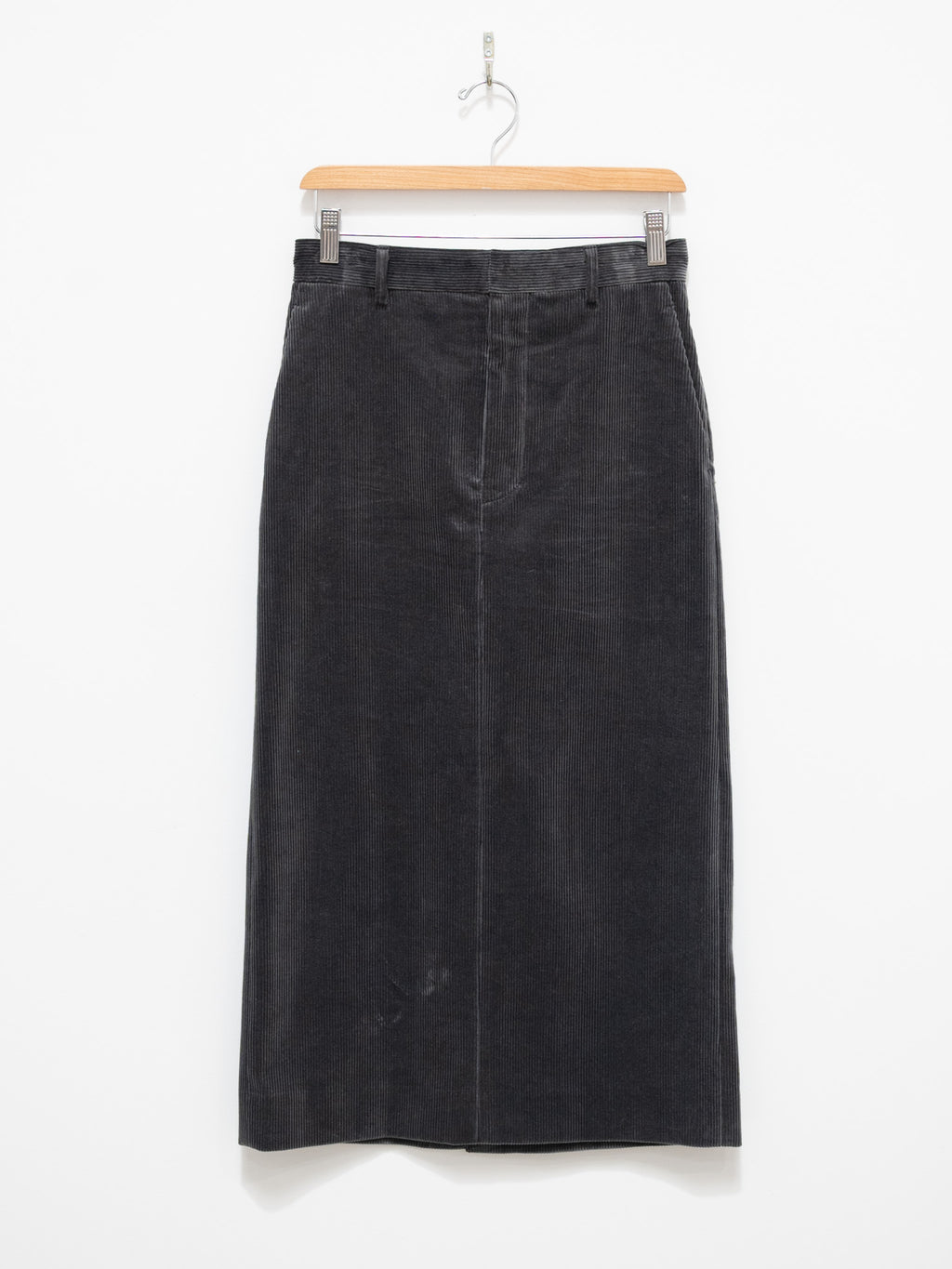 Namu Shop - Yleve Cotton Corduroy Skirt - Blue Gray