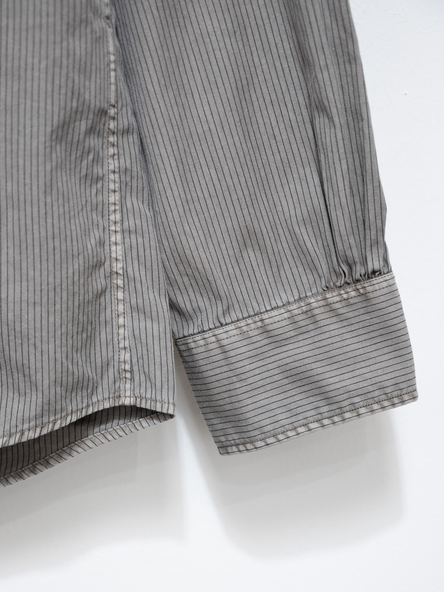Namu Shop - S H Button Down Shirt - Gray Stripe