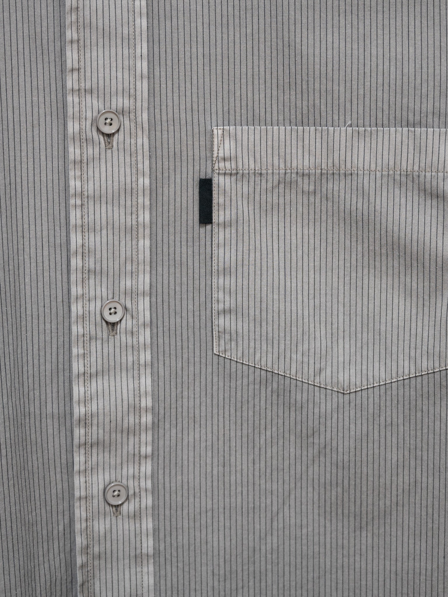 Namu Shop - S H Button Down Shirt - Gray Stripe