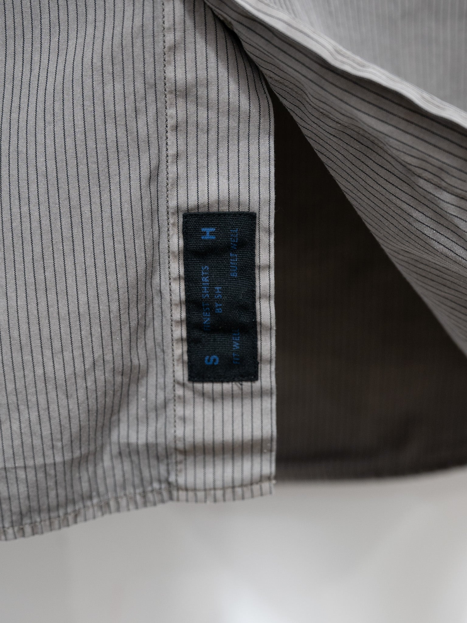 Namu Shop - S H Button Down Shirt - Gray Stripe
