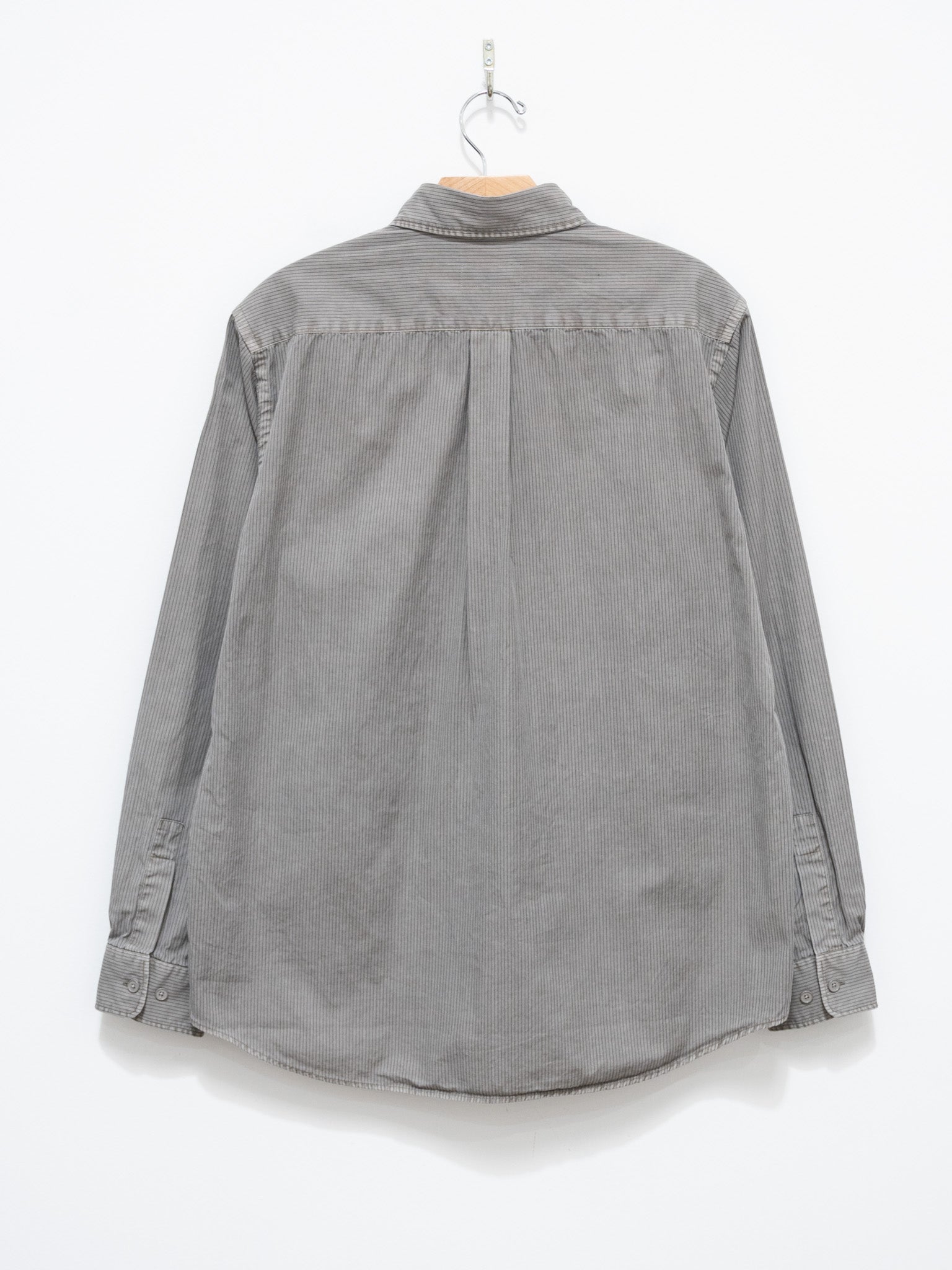 Namu Shop - S H Button Down Shirt - Gray Stripe