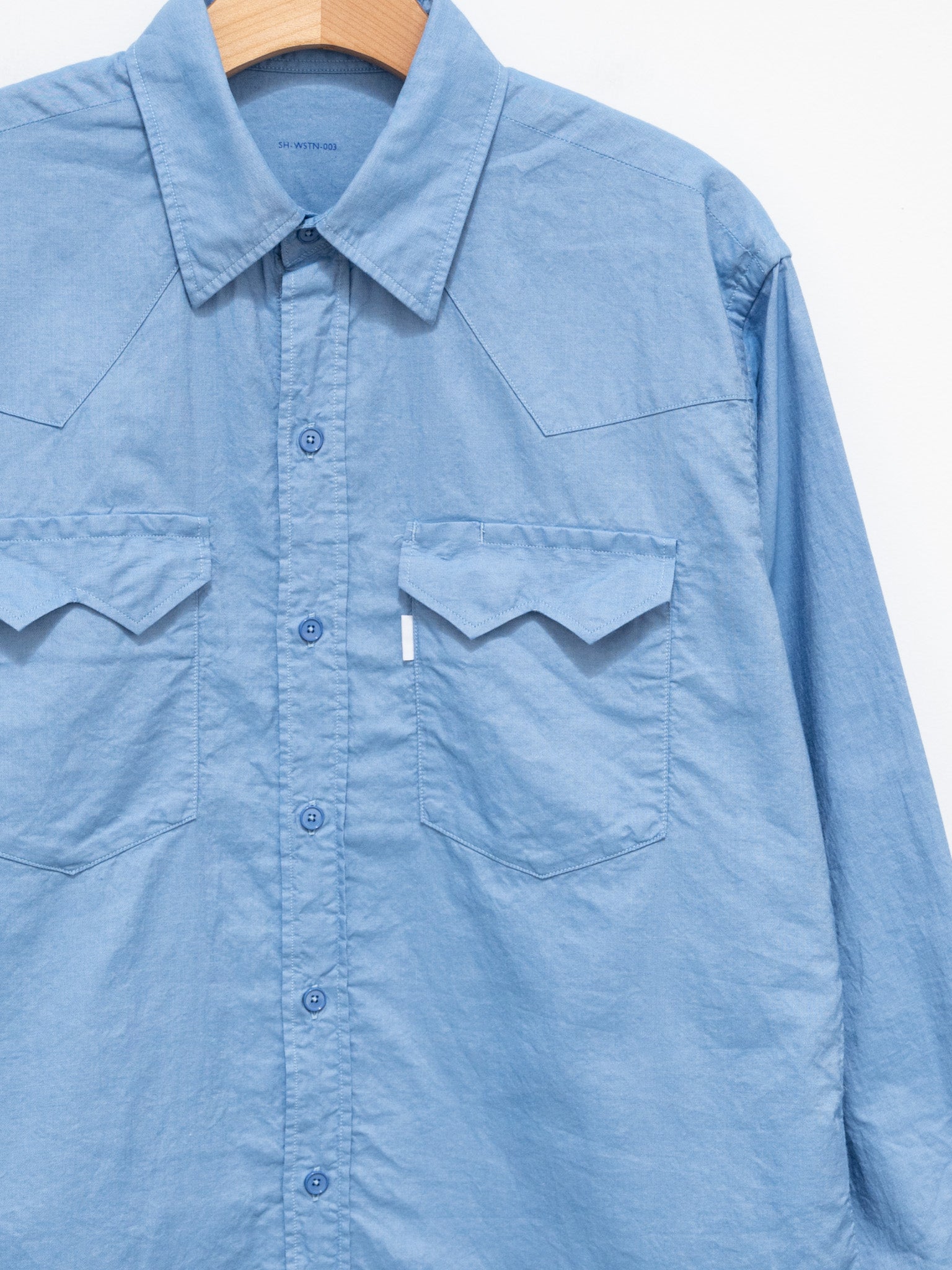 Namu Shop - S H Western Shirt - Blue Chambray