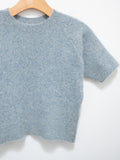 Namu Shop - Auralee Milled Yak Cashmere Knit Tee - Light Blue