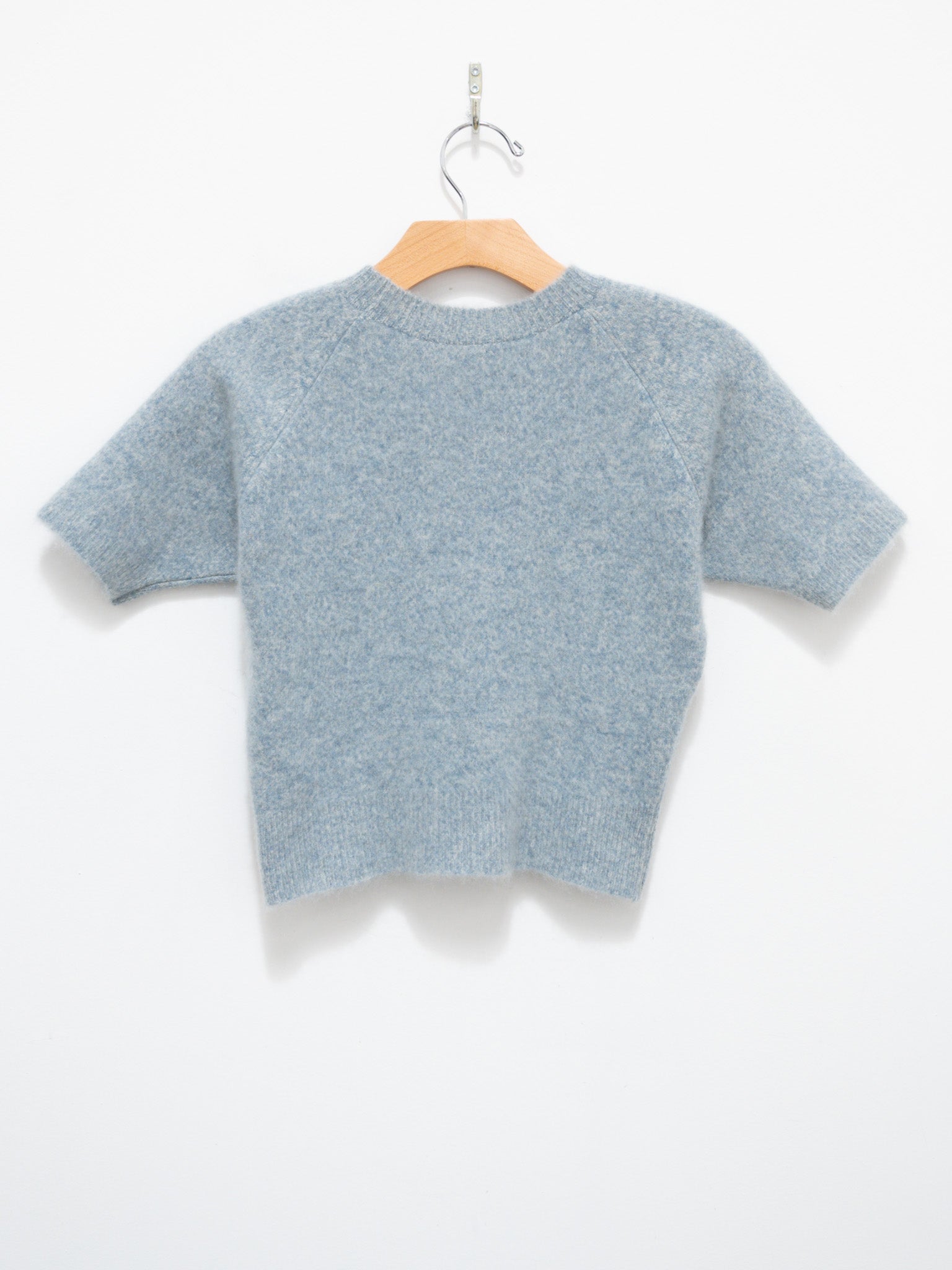 Namu Shop - Auralee Milled Yak Cashmere Knit Tee - Light Blue