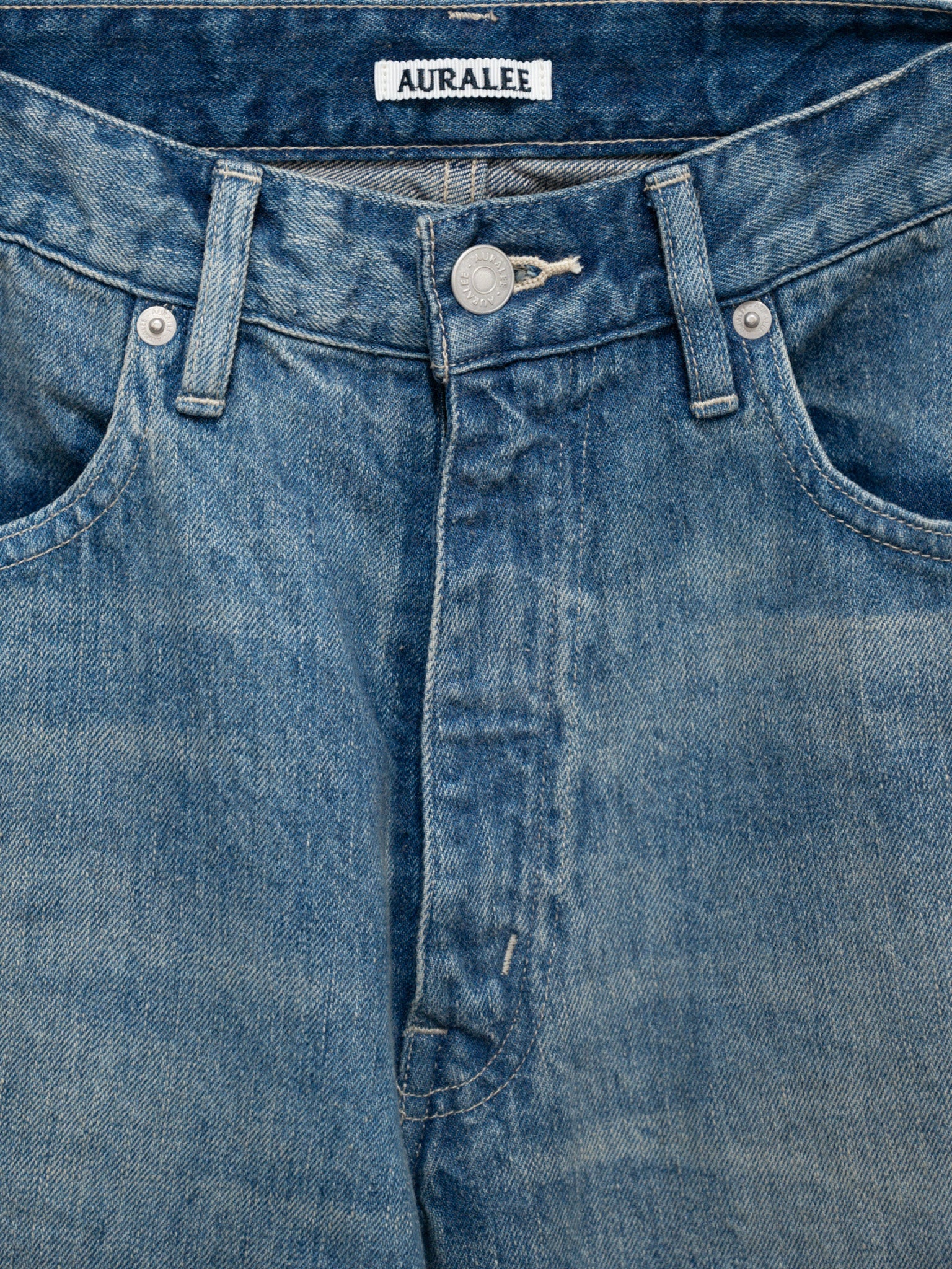 Namu Shop - Auralee Selvedge Faded Light Denim Pants - Light