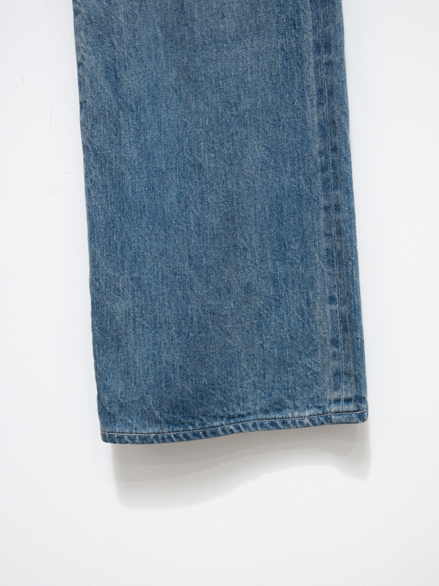 Namu Shop - Auralee Selvedge Faded Light Denim Pants - Light Indigo