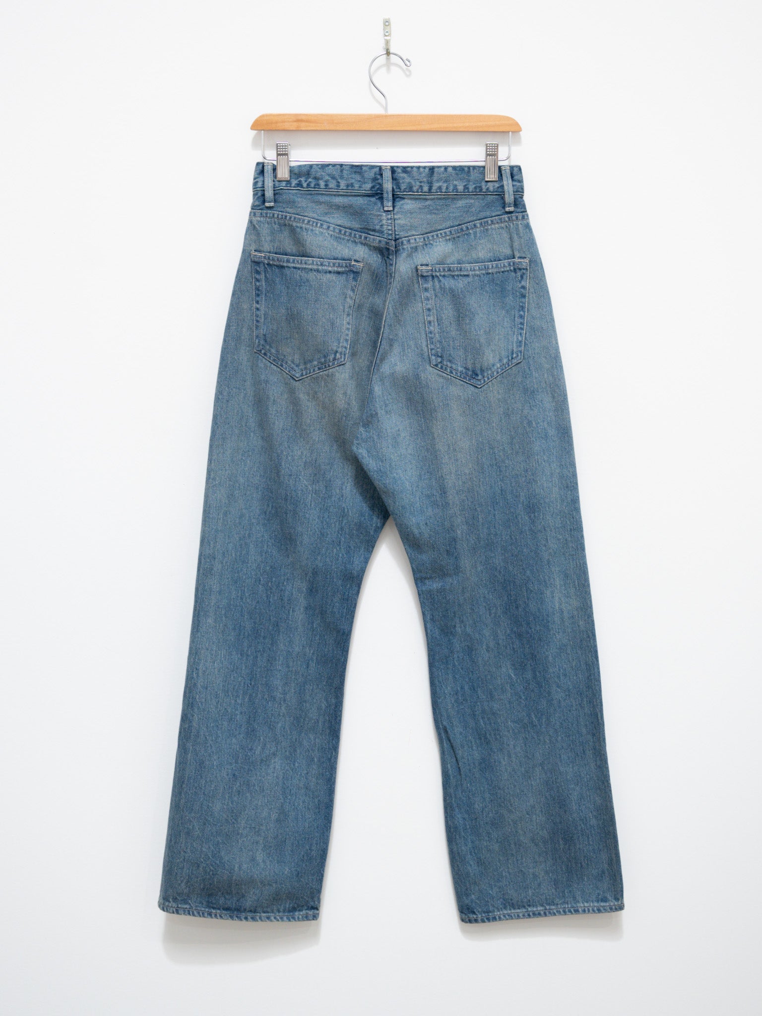 Namu Shop - Auralee Selvedge Faded Light Denim Pants - Light Indigo