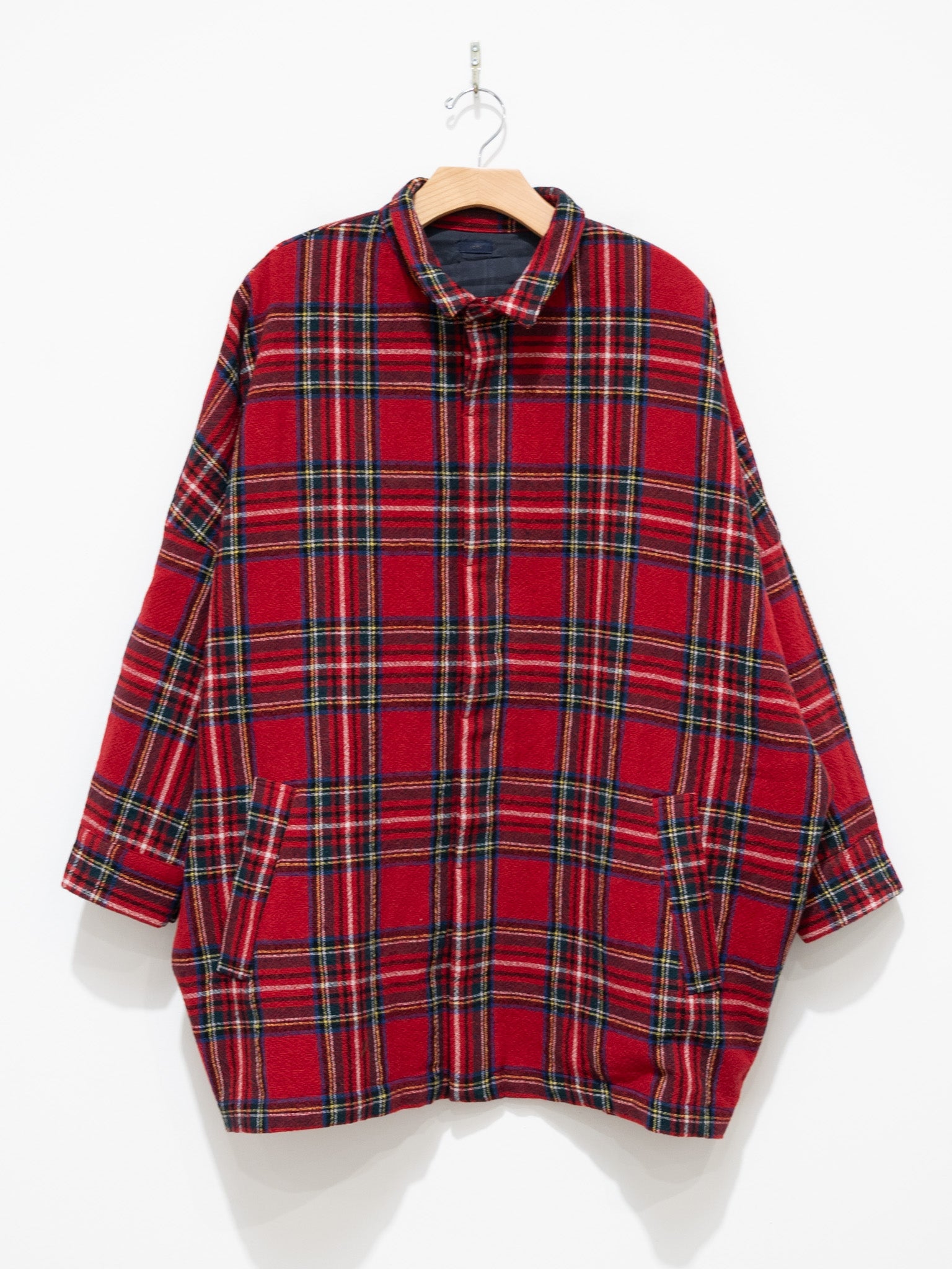 Namu Shop - ICHI Brushed Wool Overshirt - Red