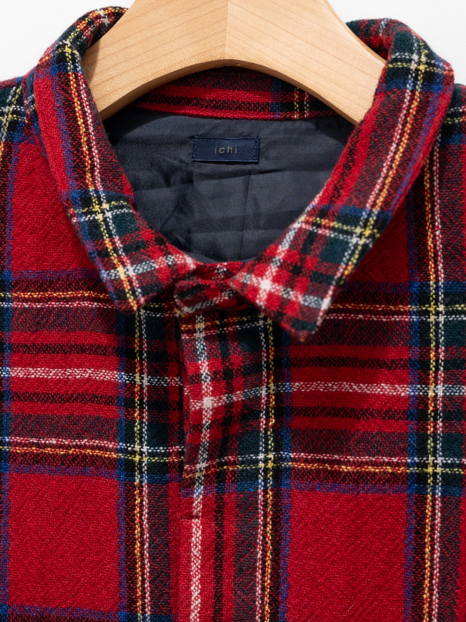 Namu Shop - ICHI Brushed Wool Overshirt - Red