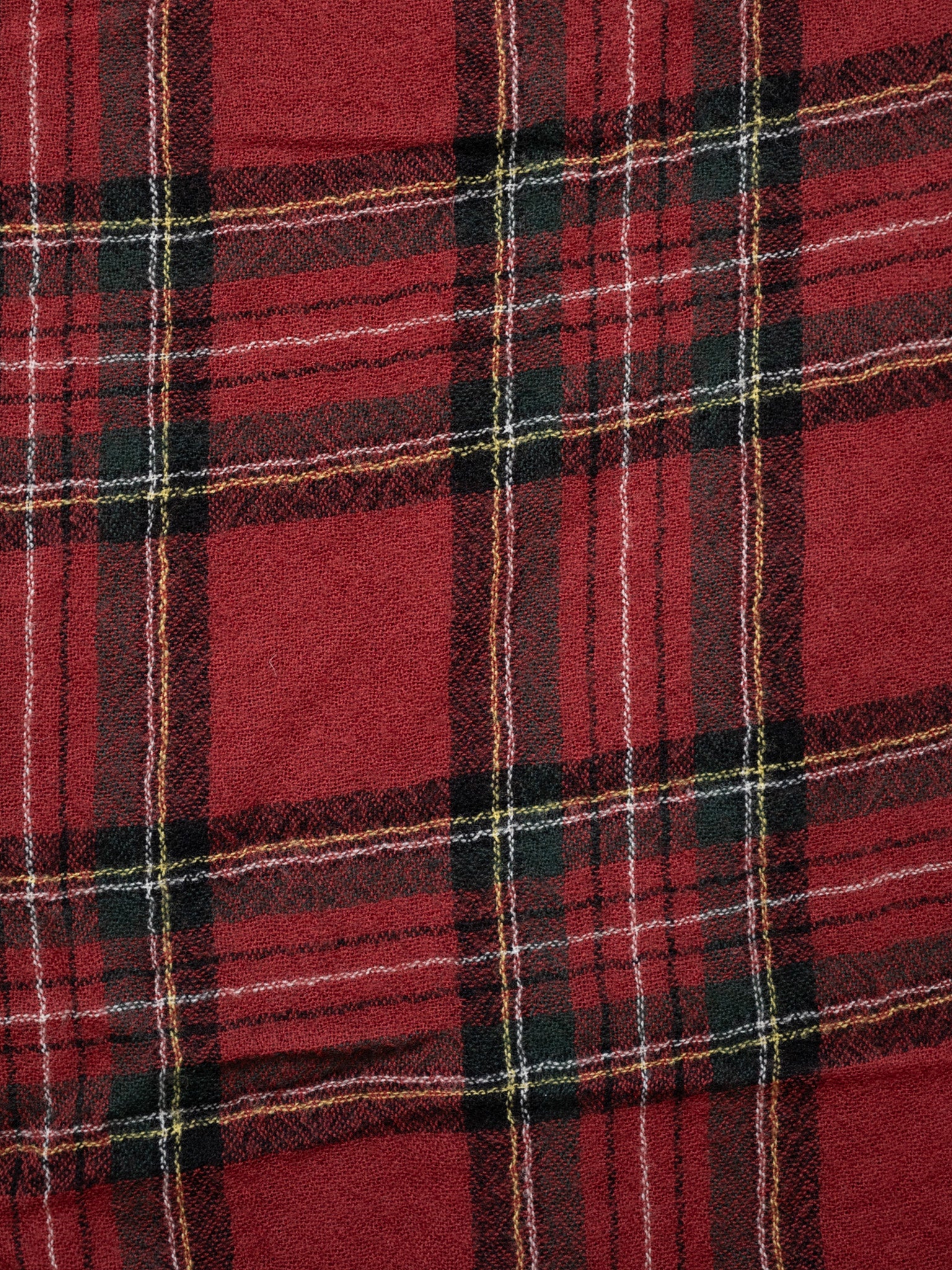 Namu Shop - ICHI Wool Tartan Scarf - Red