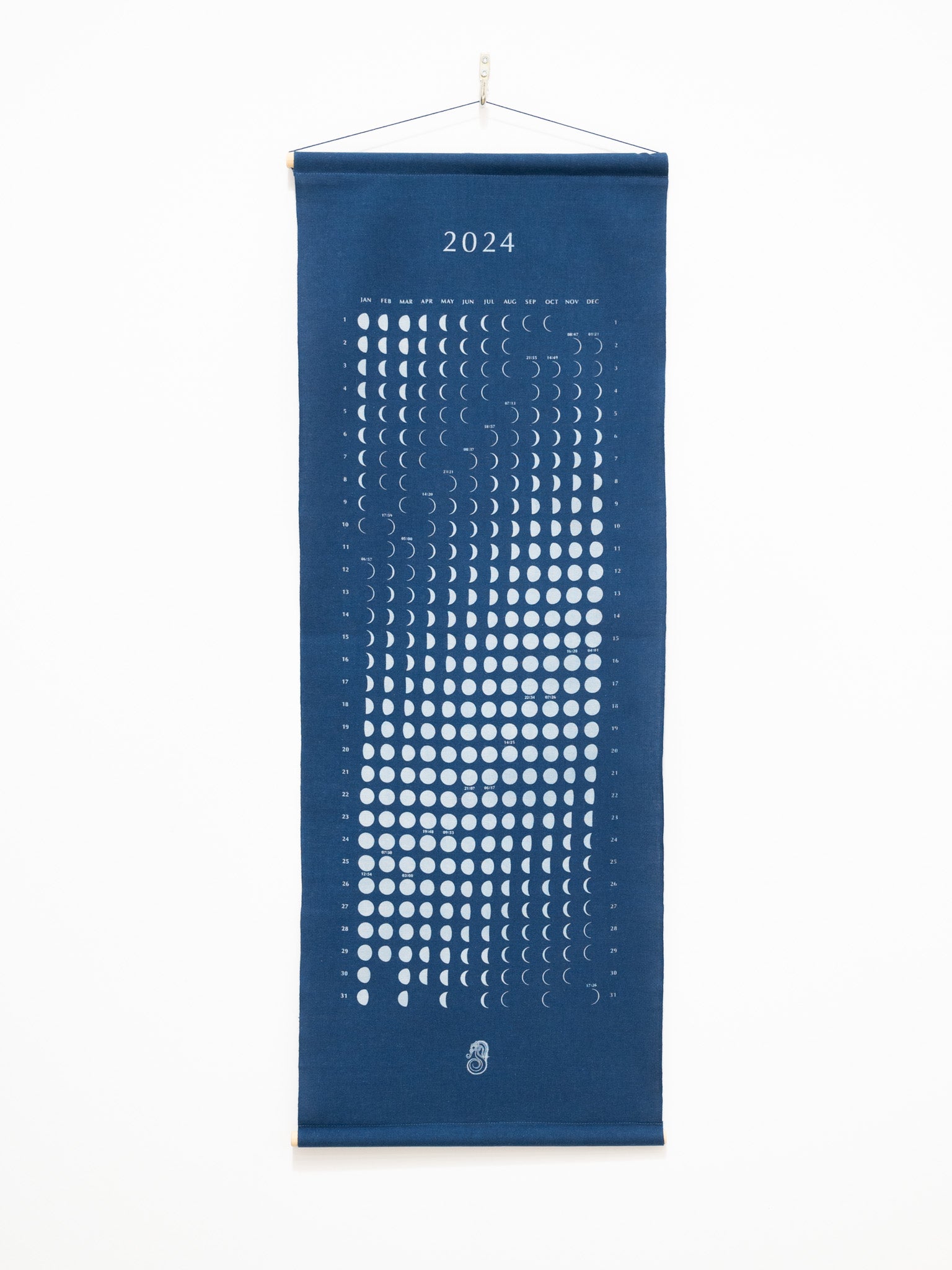 Namu Shop - Litmus Indigo-dyed Moon Calendar 2024