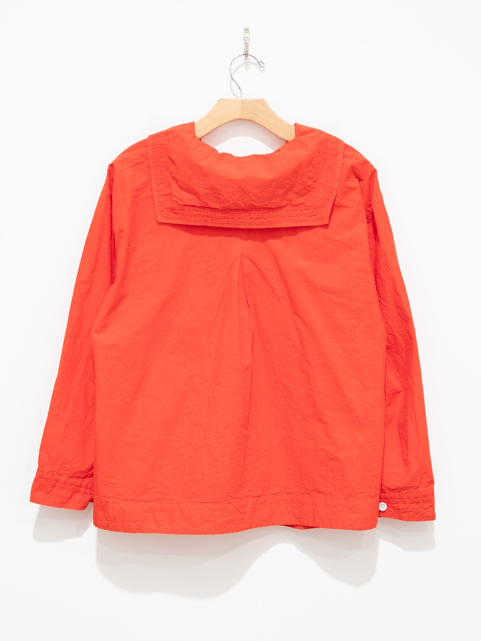 Namu Shop - Veritecoeur Shrink Sailor Collar Shirt - Red Orange