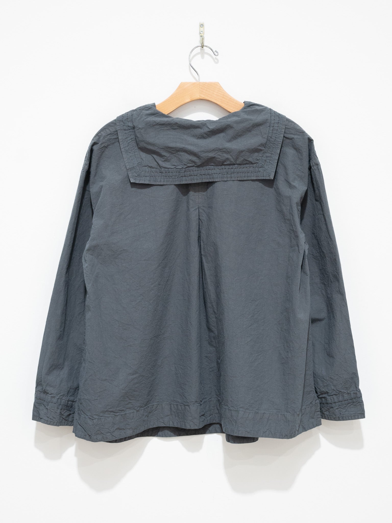 Namu Shop - Veritecoeur Shrink Sailor Collar Shirt - Sumikuro