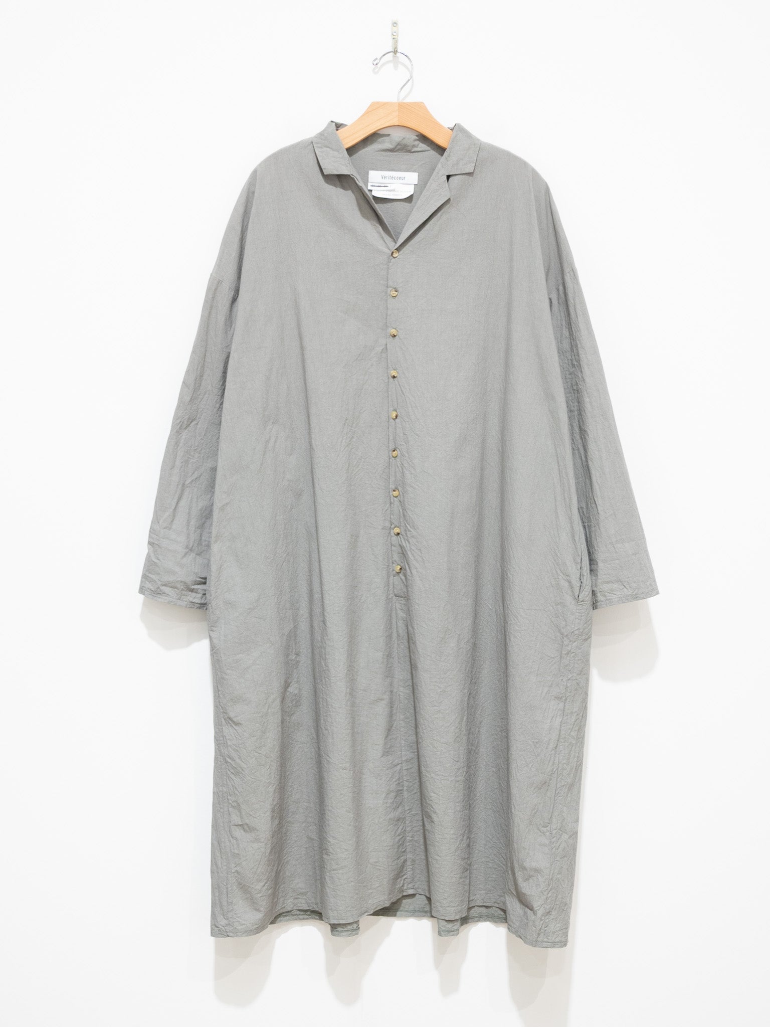 Namu Shop - Veritecoeur Tailored Collar Dress - Gray